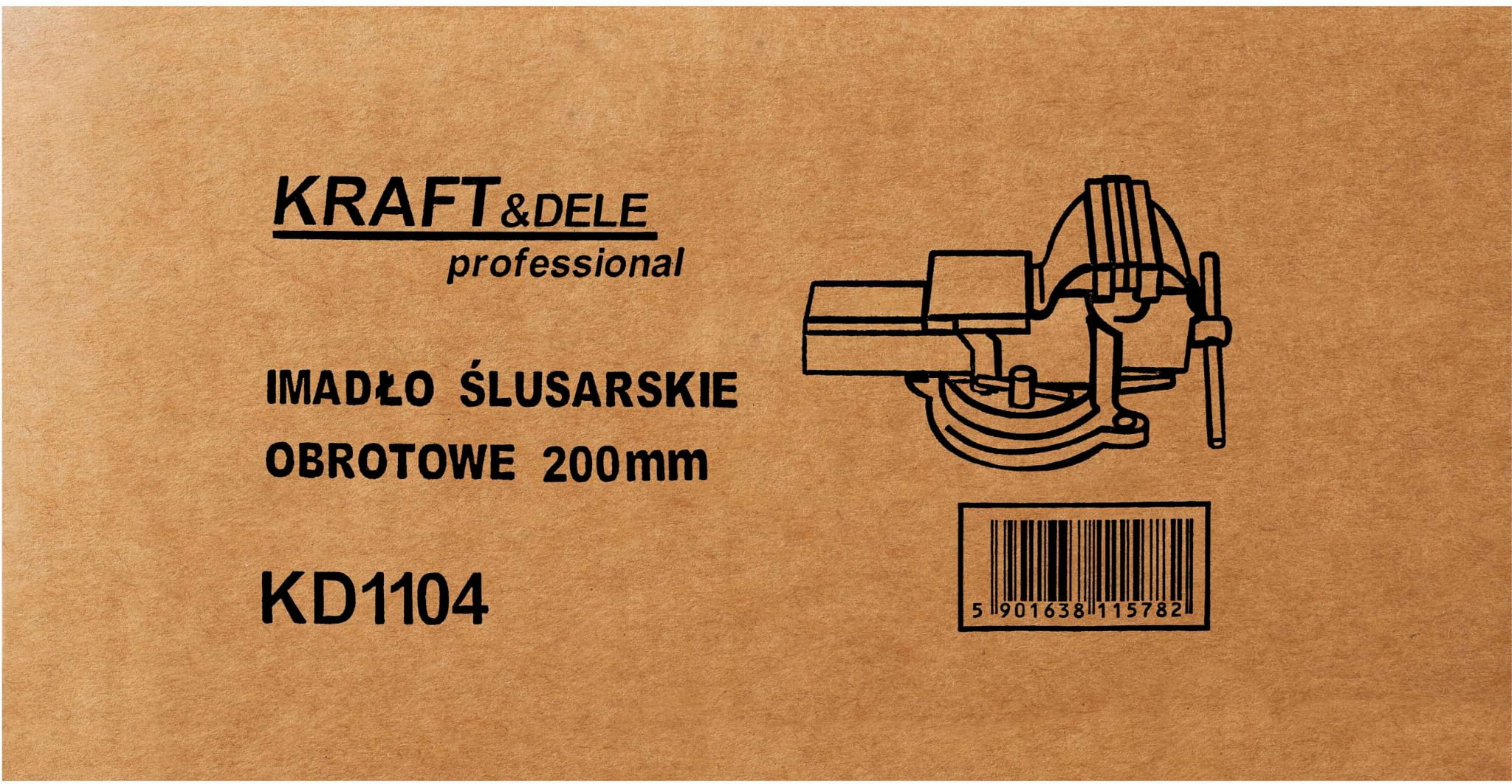 Svěrák otočný 200 mm s kovadlinou KD1104