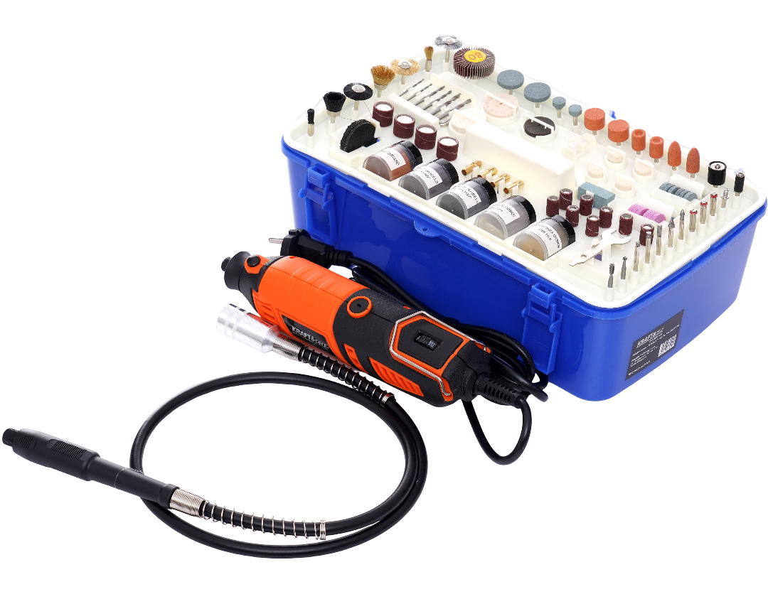 Mini bruska 270W + příslušenství 218ks KD10751