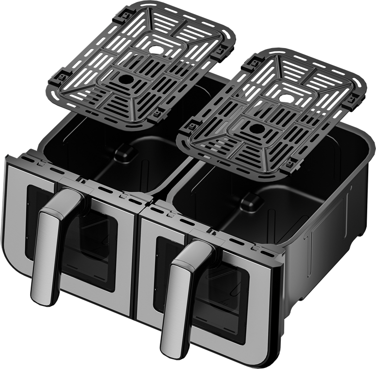 Beztuková fritéza 9L 2500W Dvě komory 4,5L + LCD KD4179