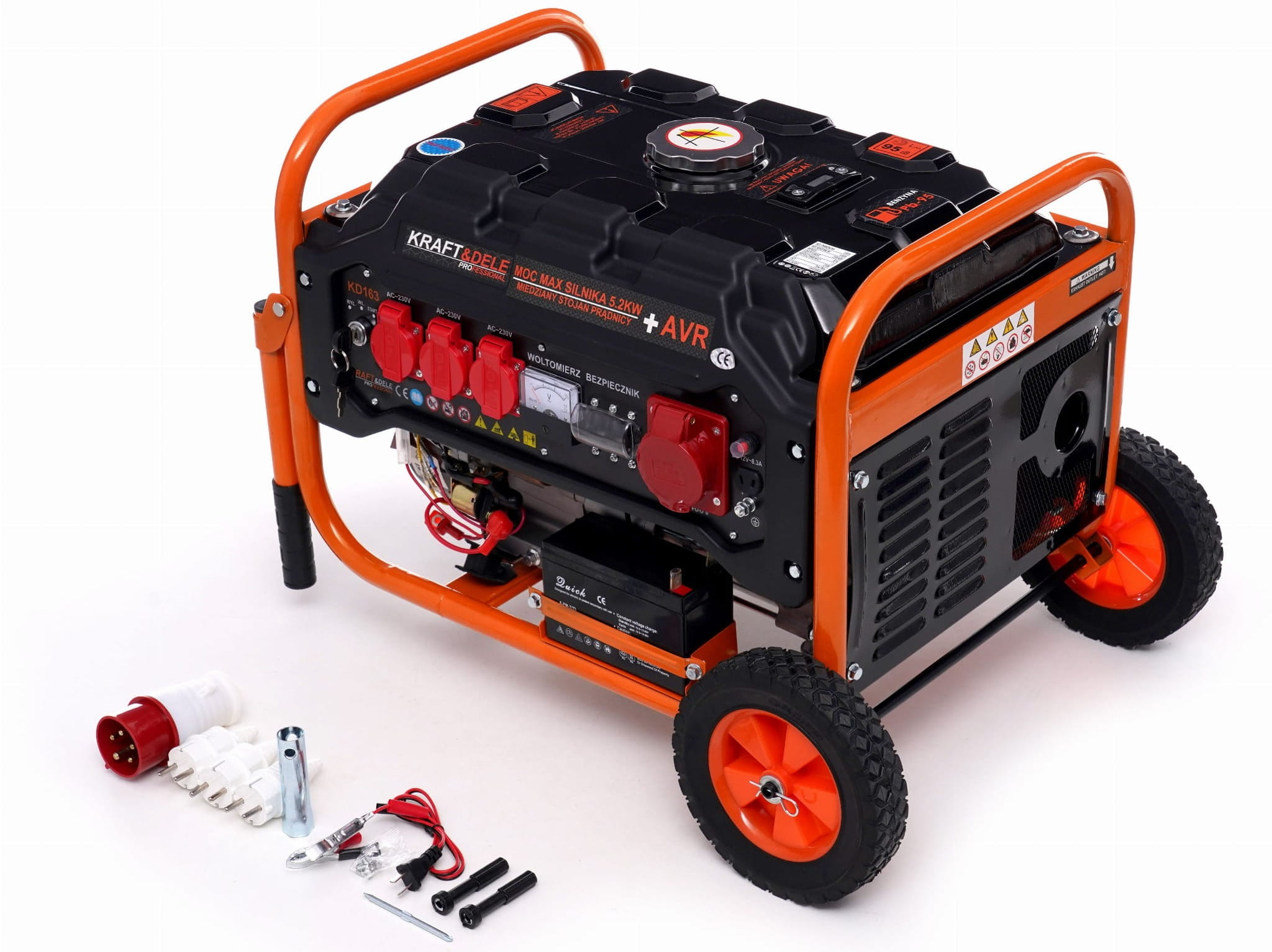 Generátor proudu 3500W 12/230V/380V KD163