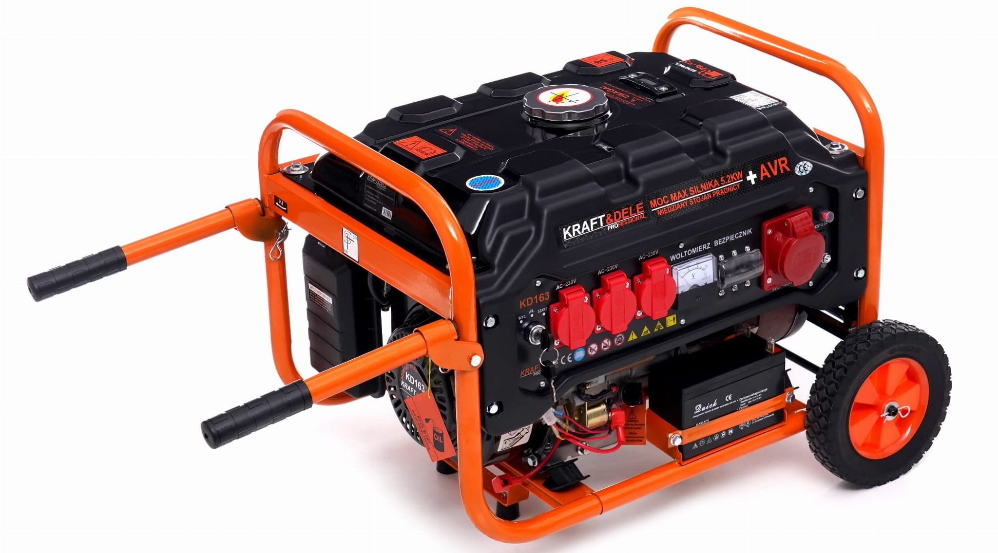 Generátor proudu 3500W 12/230V/380V KD163