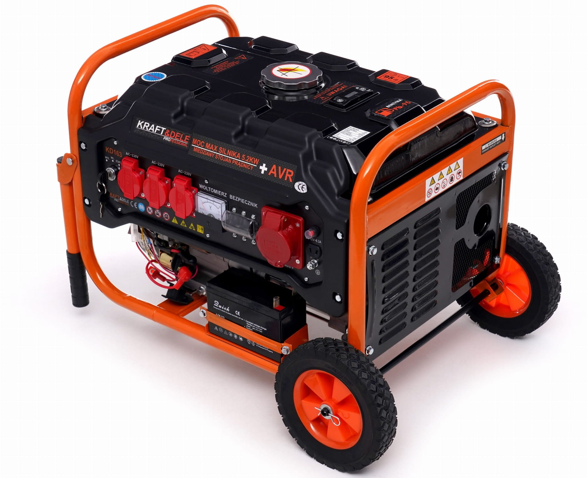 Generátor proudu 3500W 12/230V/380V KD163