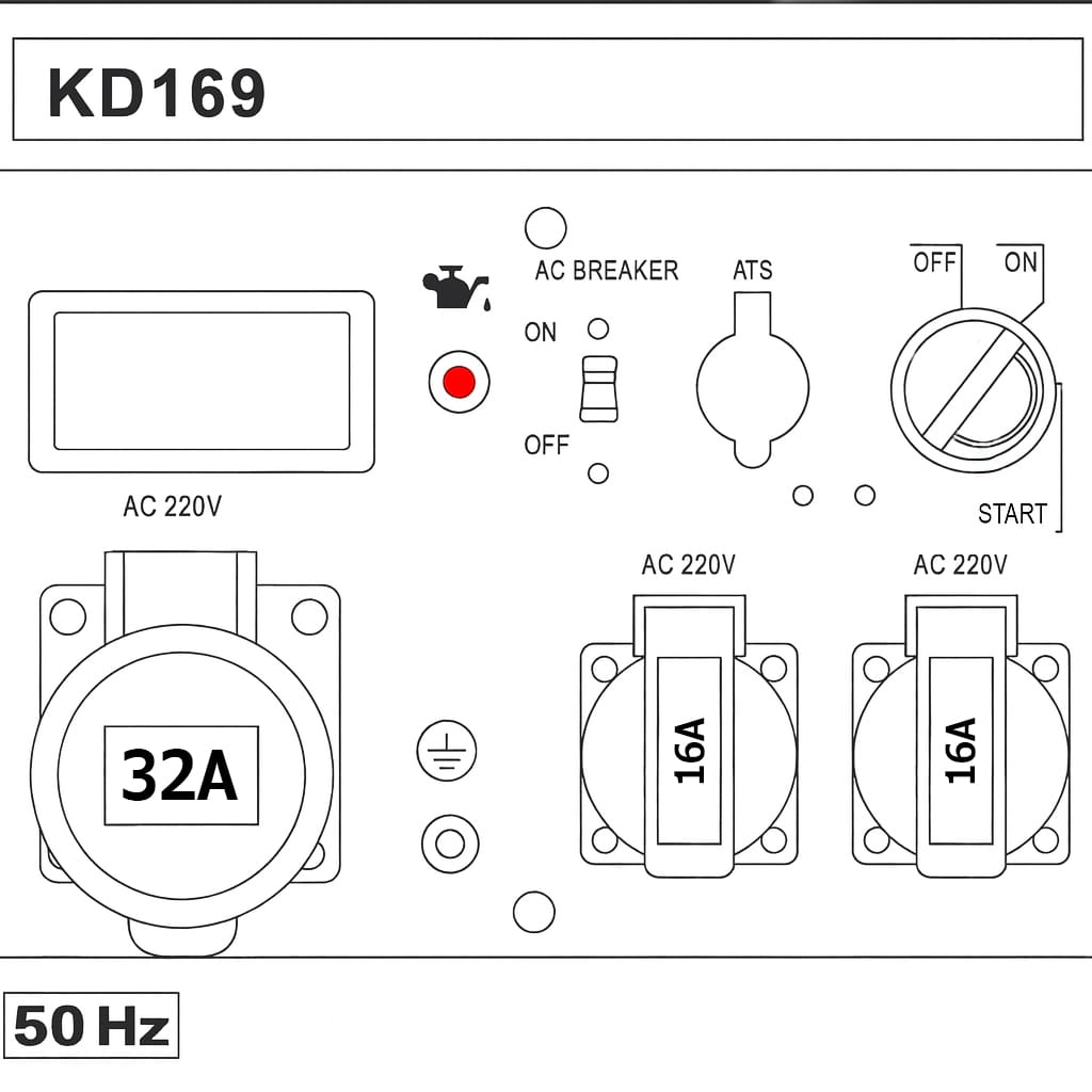 Generátor 9kW 230V KD169