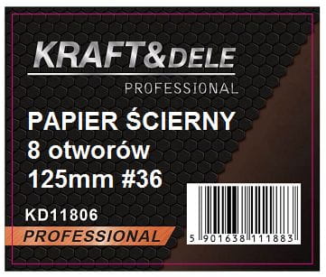 Brusný papír 50ks kotouč 125mm P36 na suchý zip KD11806