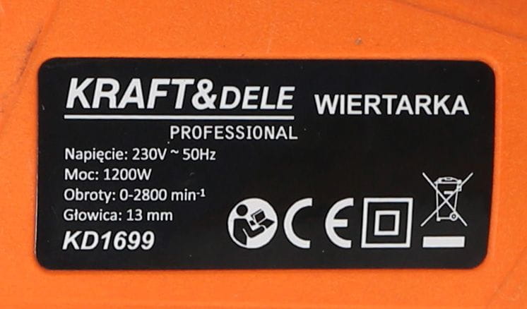 ELEKTRICKÁ VRTAČKA 1200W 0-2880min 13mm KD1699
