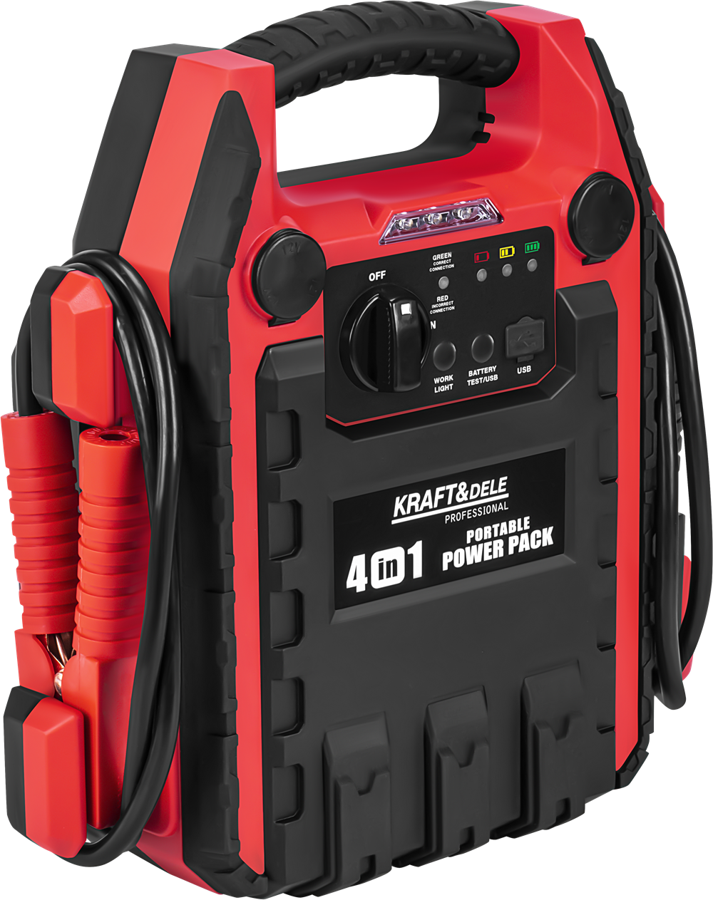 startovací zdroj 4v1 1200/600A 22Ah 12V + OSVĚTLENÍ + KOMPRESOR KD5346