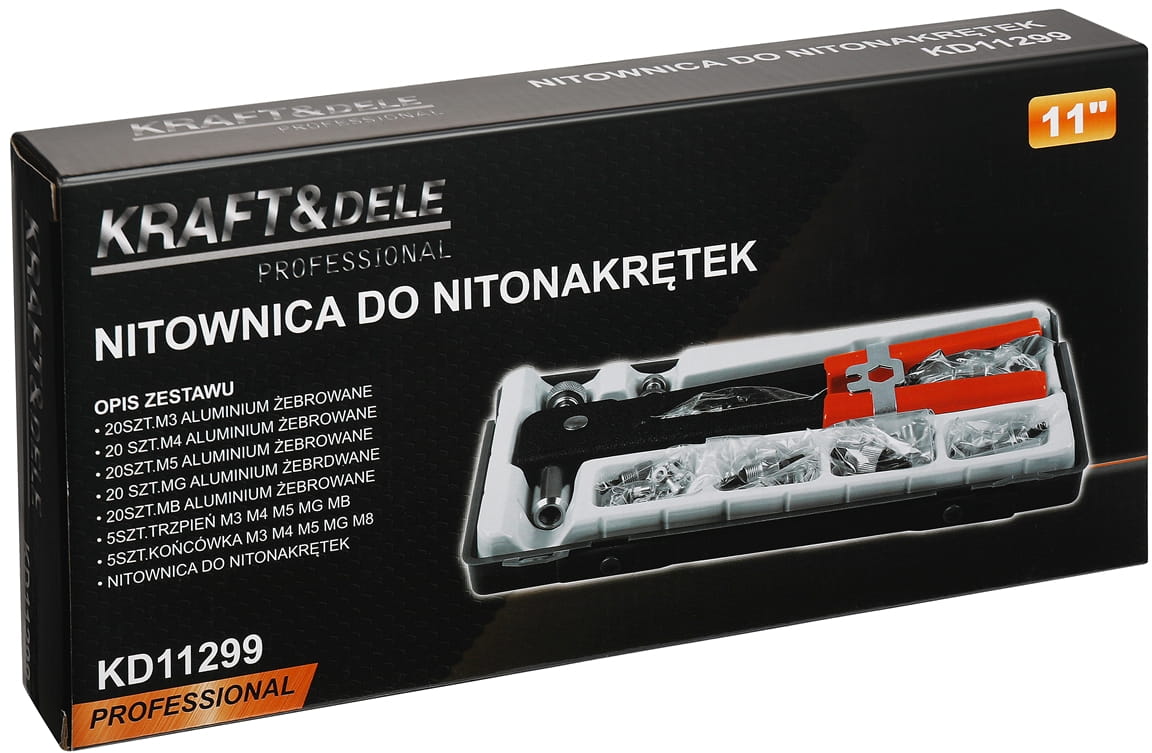 NÝTOVAČKA NA NÝTOVACÍ MATICE + PŘÍSLUŠENSTVÍ KD11299