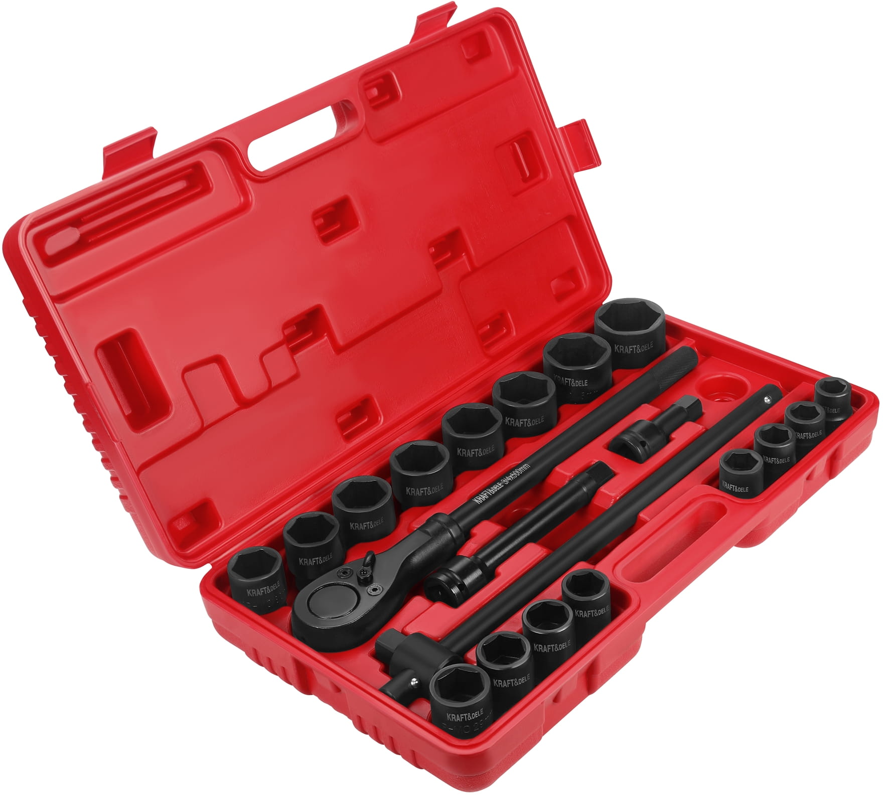 Sada ráčny + nástavců + rázových nástrčků 3/4" 21ks KD11868