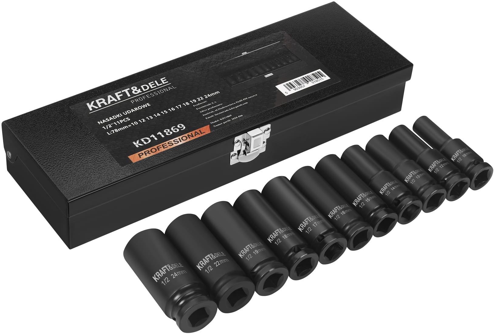 Rázové nástavce 1/2" 11 ks KD11869