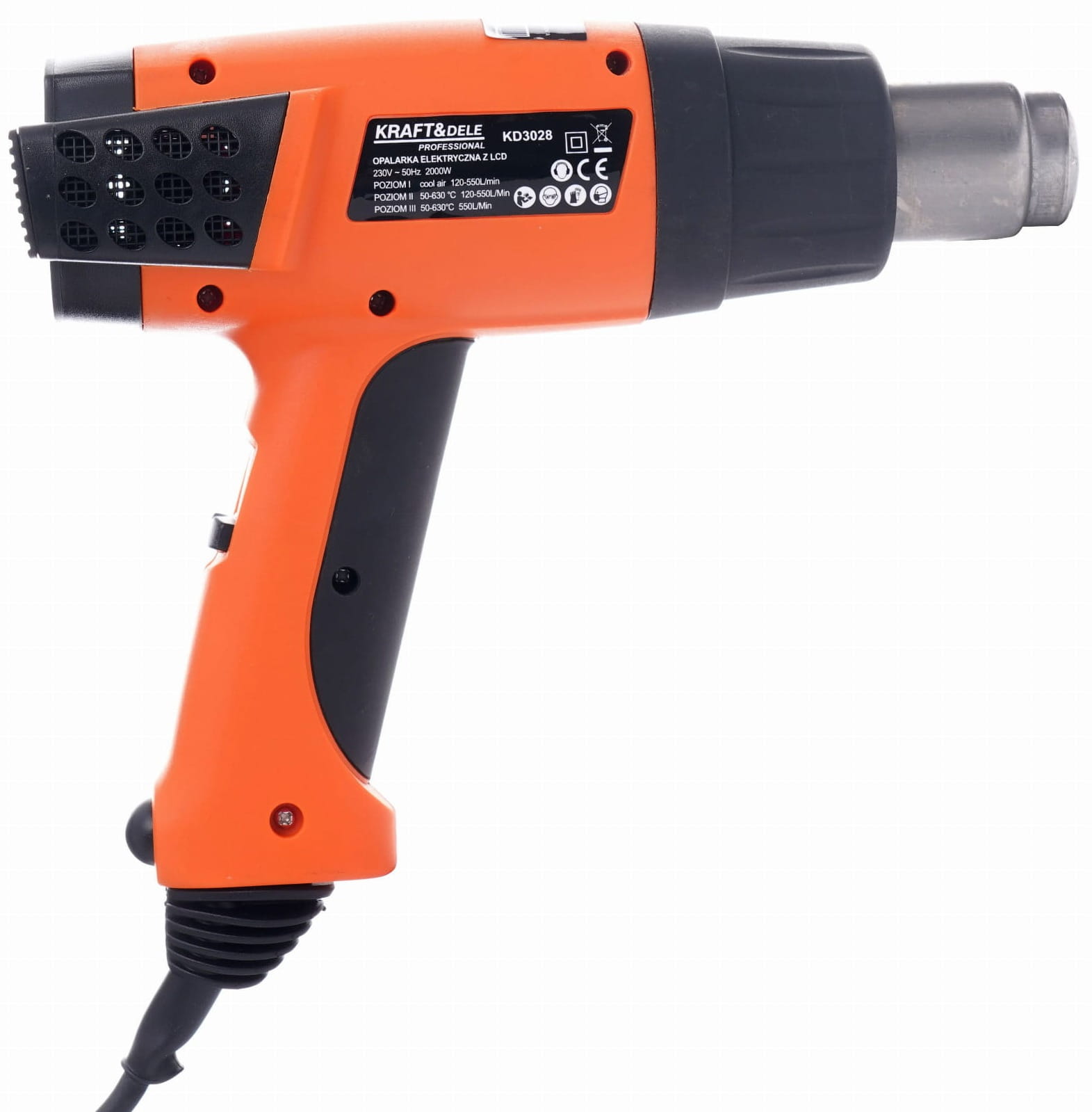 Elektrická horkovzdušná pistole s LCD 2000W KD3028