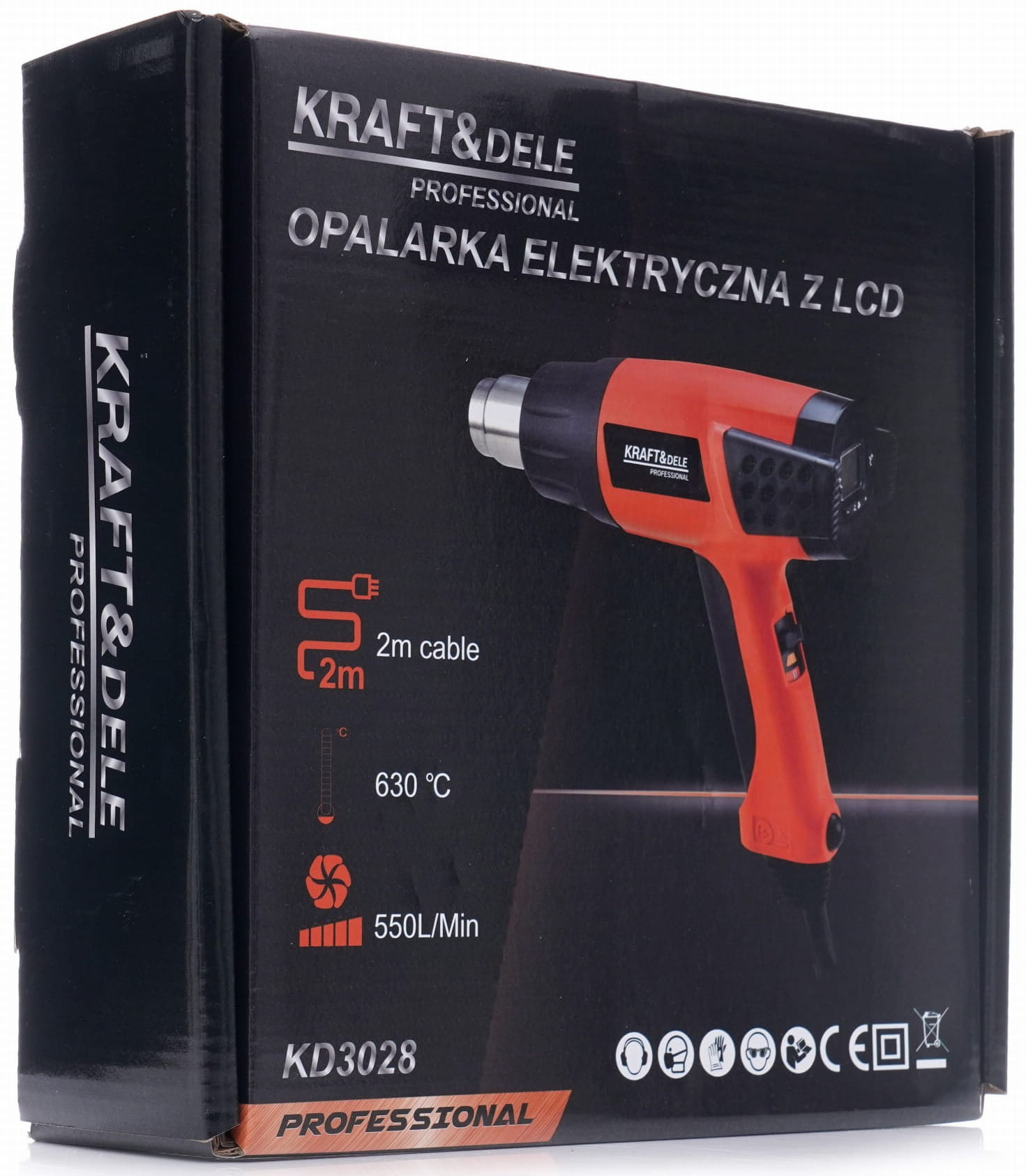 Elektrická horkovzdušná pistole s LCD 2000W KD3028