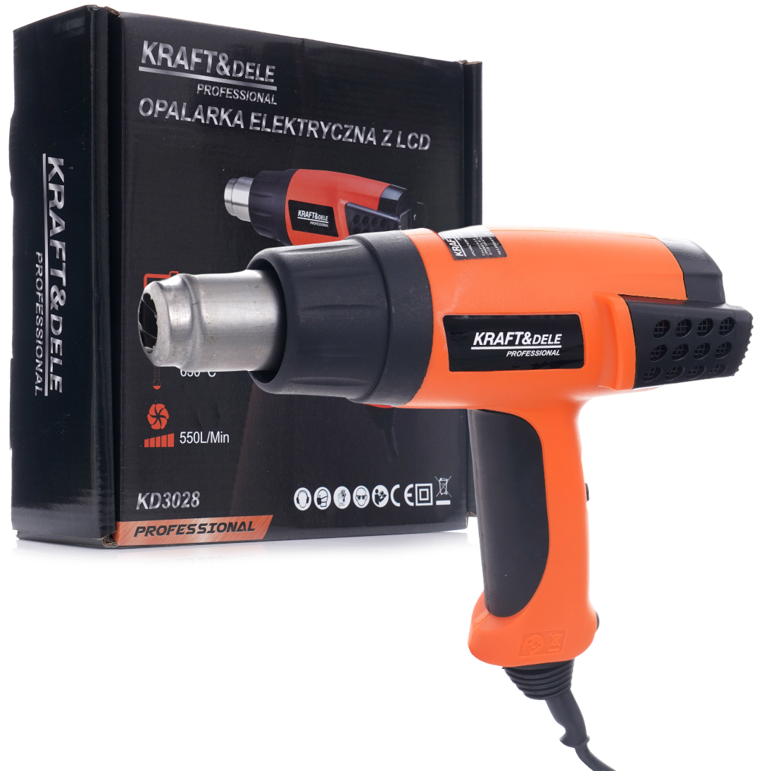 Elektrická horkovzdušná pistole s LCD 2000W KD3028
