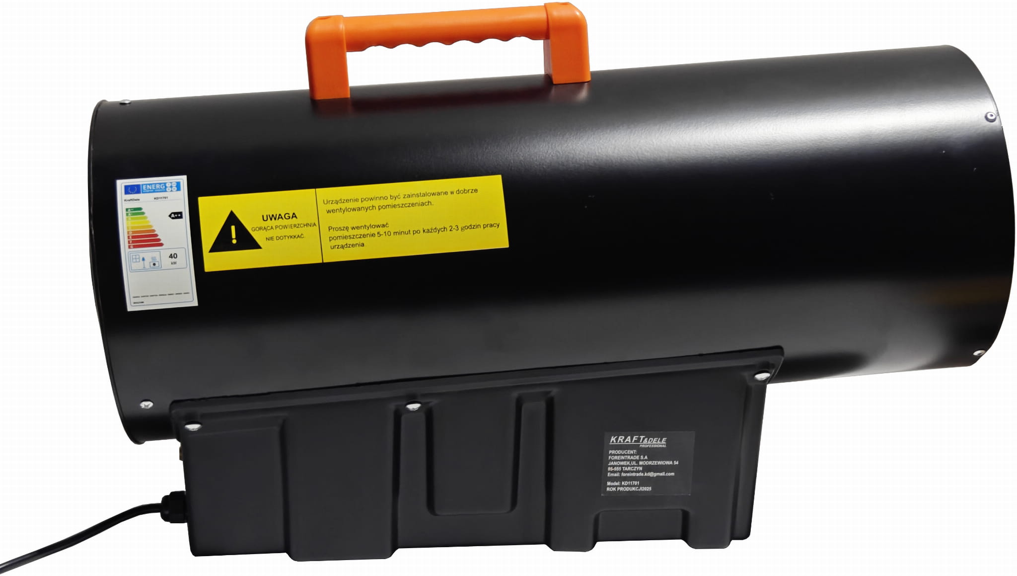 Plynový ohřívač 40kW Termostat / Reduktor KD11701