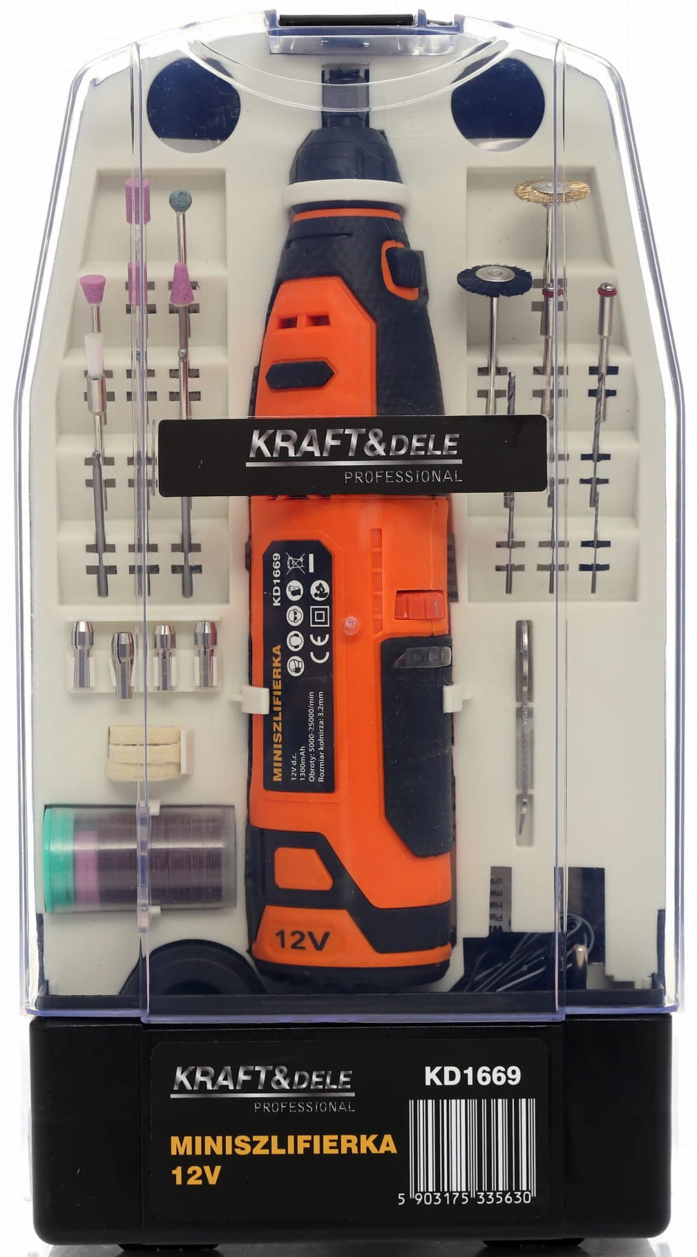 MINI BRUSKA 12V + PŘÍSLUŠENSTVÍ KD1669