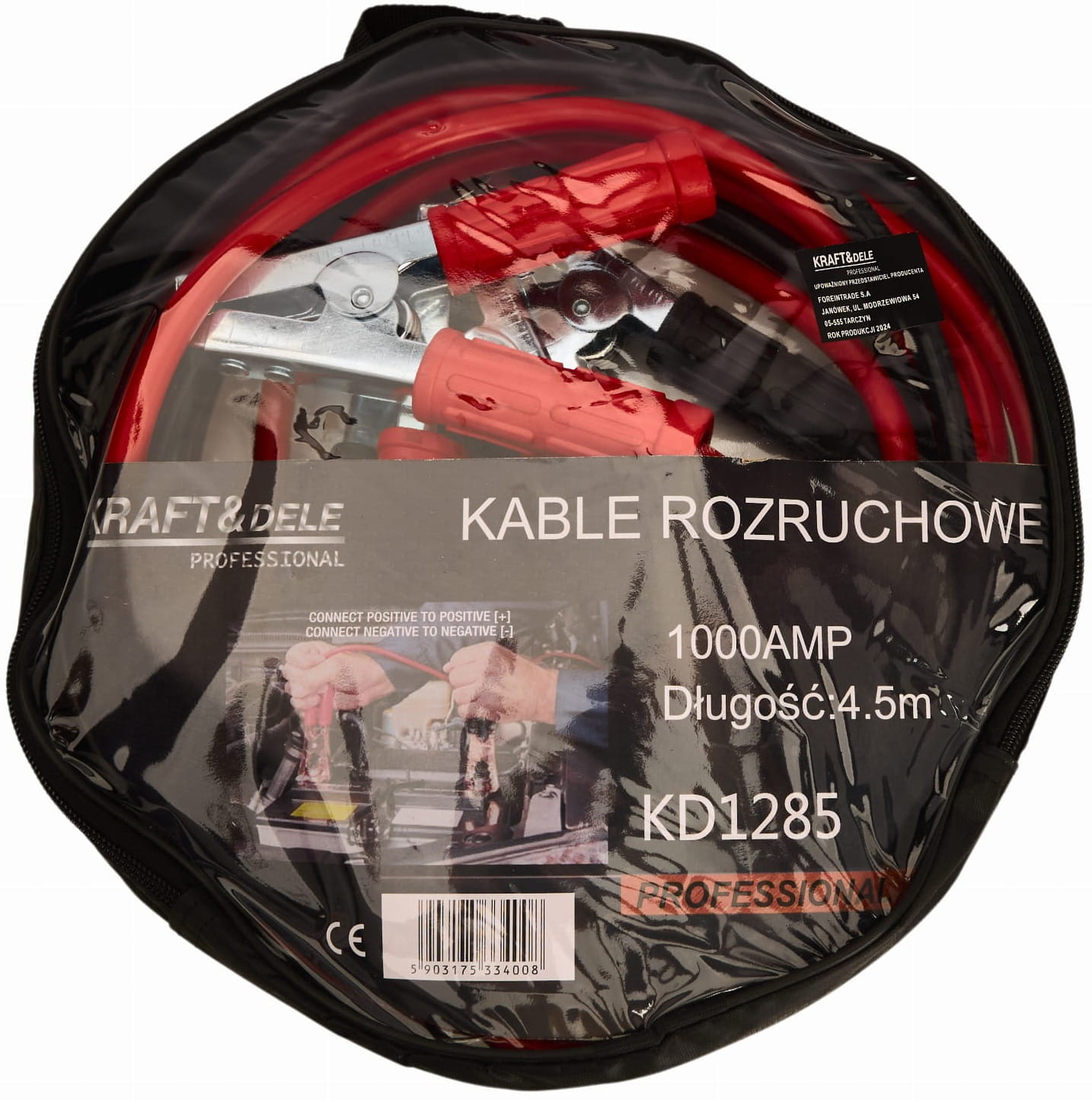 Startovací kabely 1000A 4,5m KD1285