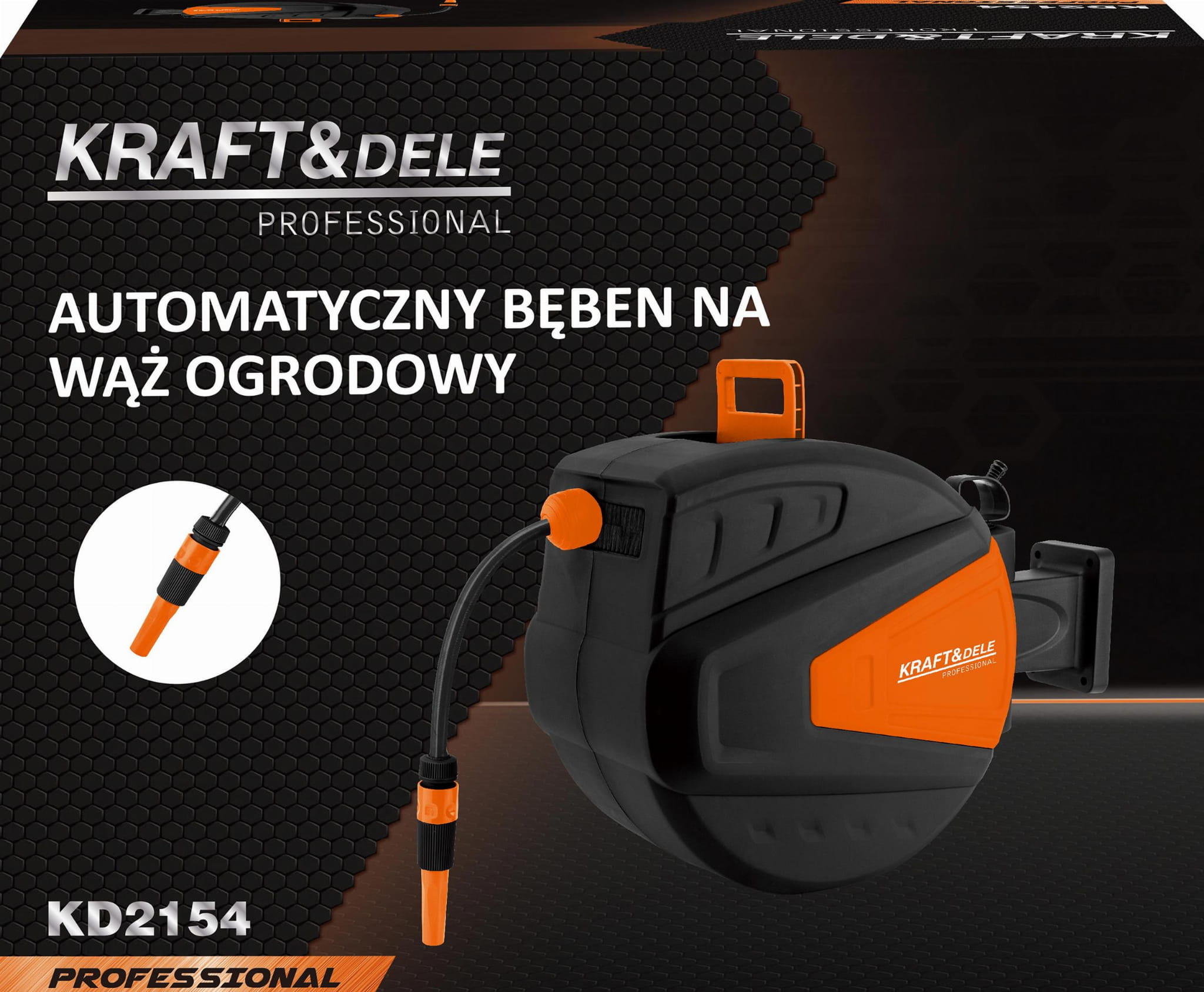 ZAHRADNÍ HADICE SAMONAVÍJECÍ 25M+2M 1/2" KD2154