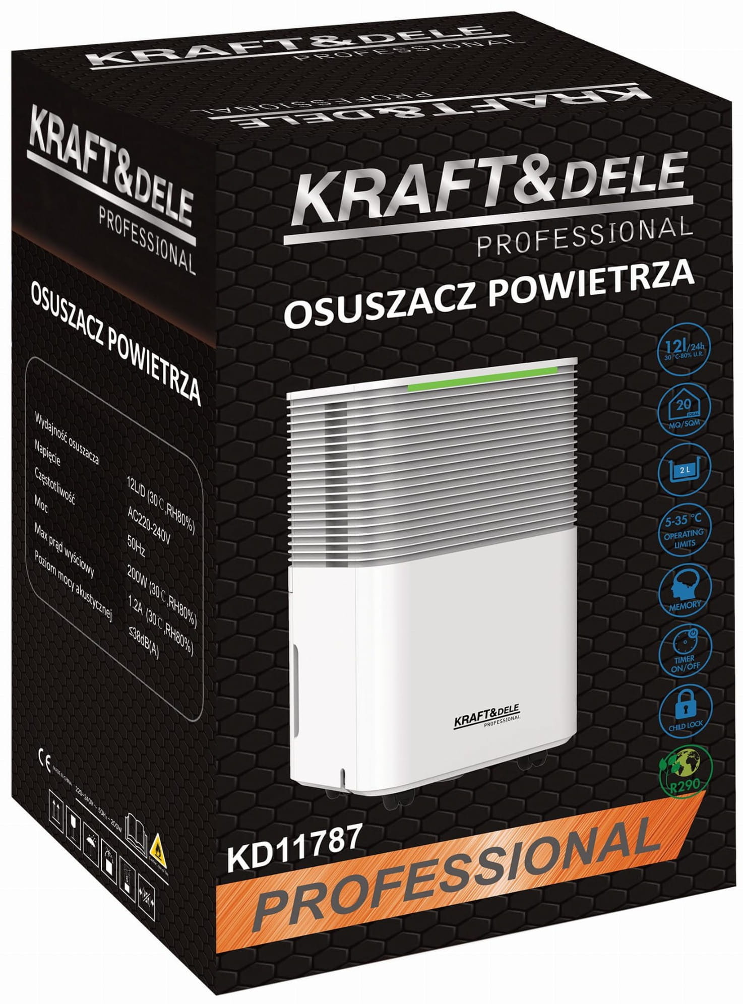 ODVLHČOVAČ VZDUCHU 12L/24H 200W KD11787