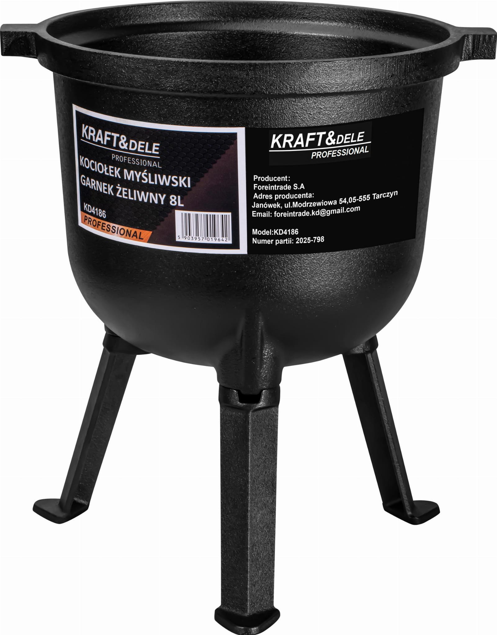 Lovecký kotlík / Litinový hrnec 8L KD4186