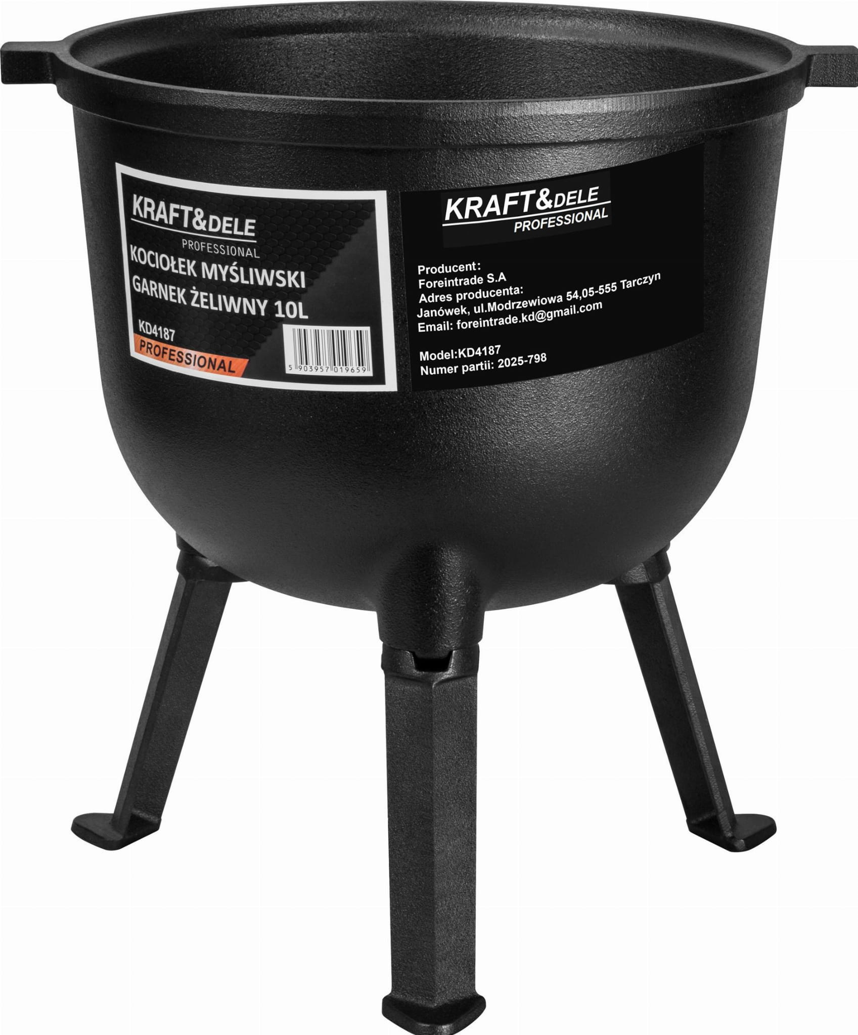 Lovecký kotlík / Litinový hrnec 10L KD4187