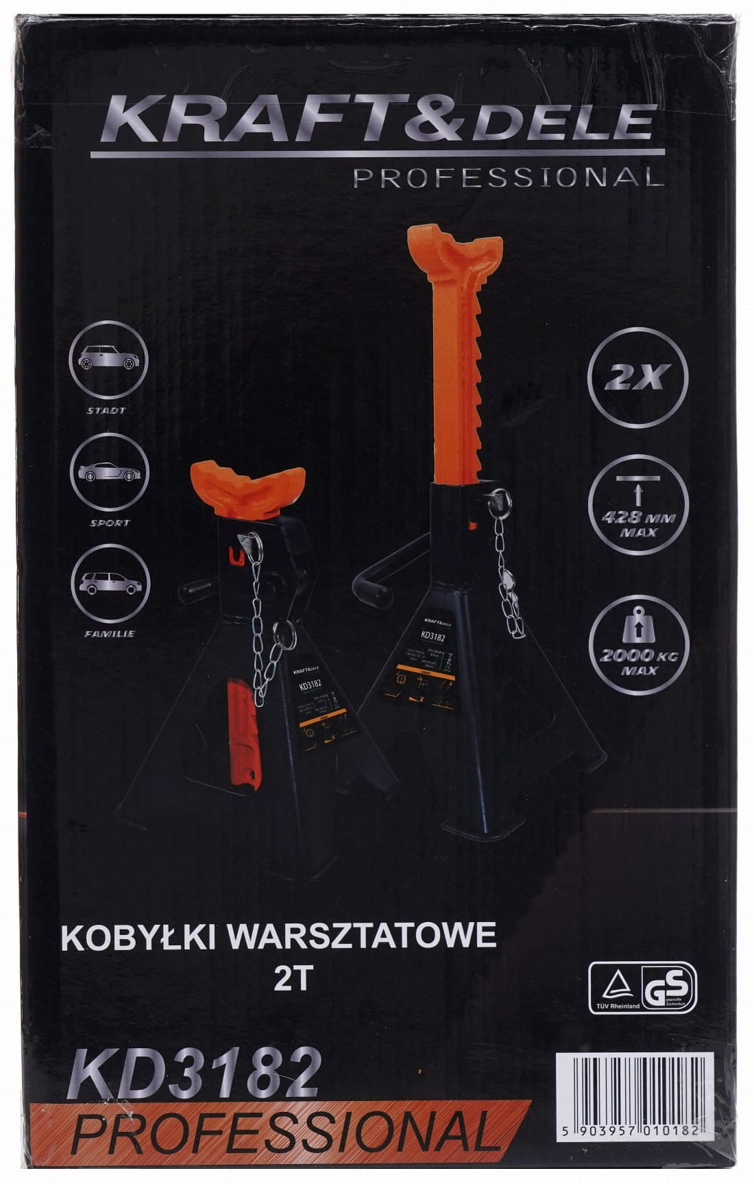 PODPĚRY POD AUTO 2T 280-428MM KD3182