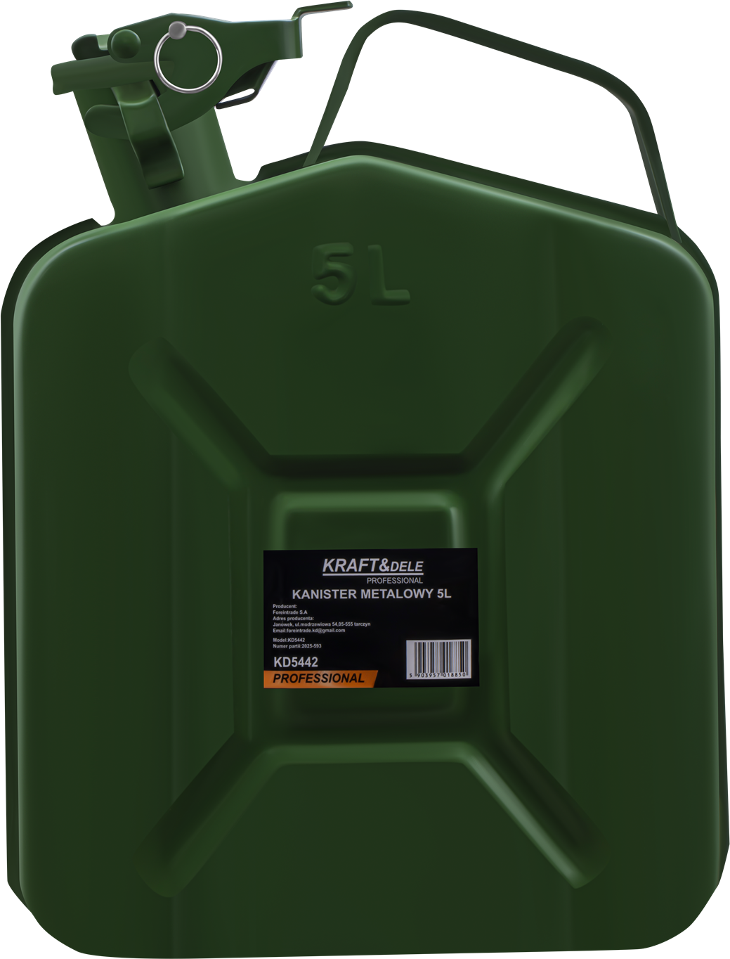 KOVOVÝ KANYSTR 5L KD5442