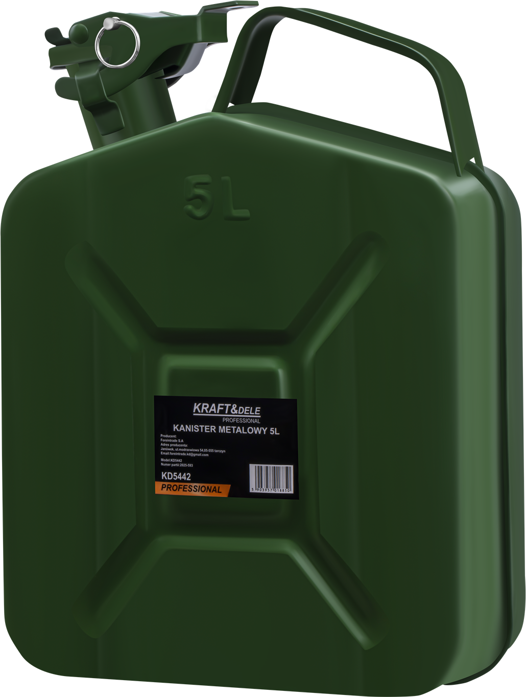 KOVOVÝ KANYSTR 5L KD5442