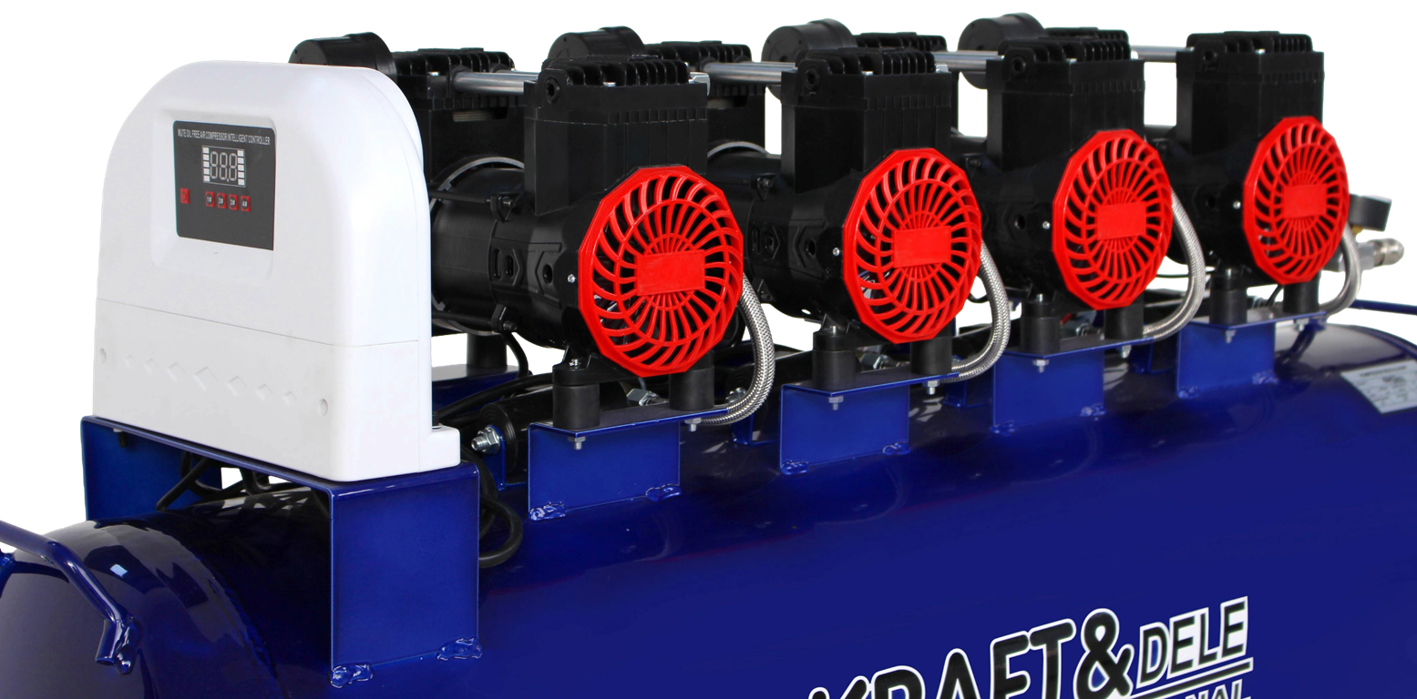 KOMPRESOR BEZOLEJOVÝ MODRÝ 120L 4 PÍSTY 400V 7kW KD4095