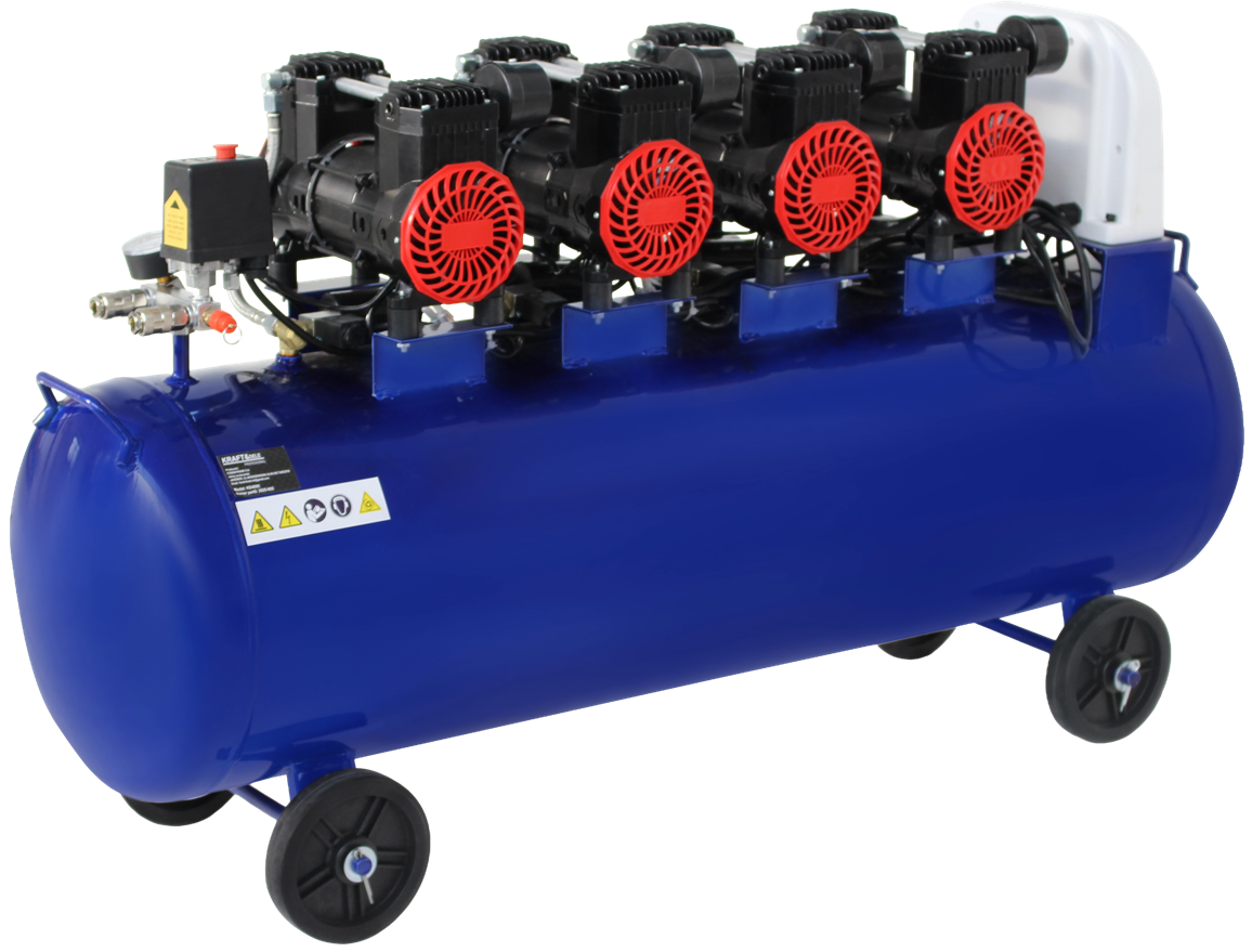 KOMPRESOR BEZOLEJOVÝ MODRÝ 120L 4 PÍSTY 400V 7kW KD4095