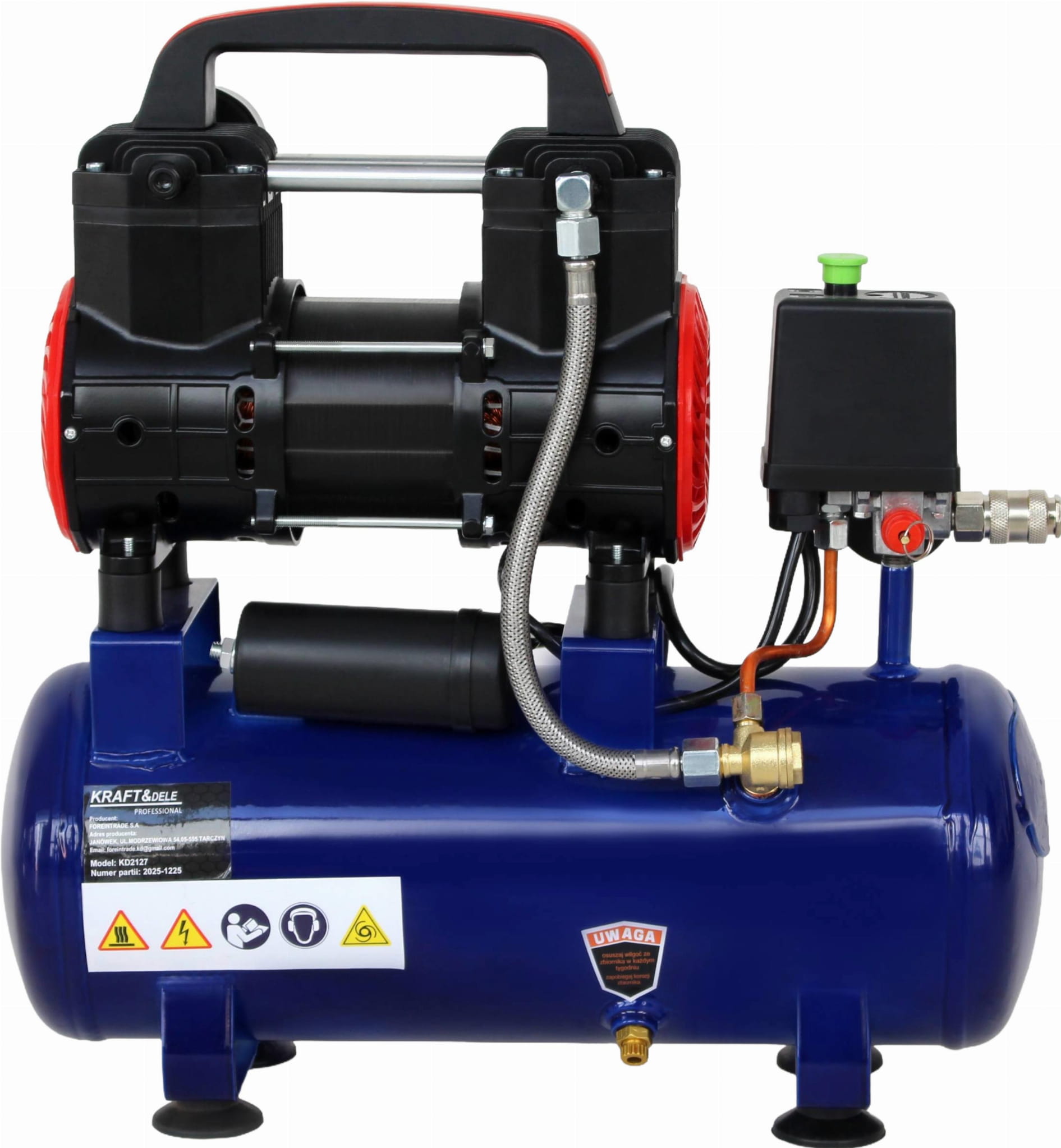 Bezolejový kompresor 9L 230V 1200W KD4090