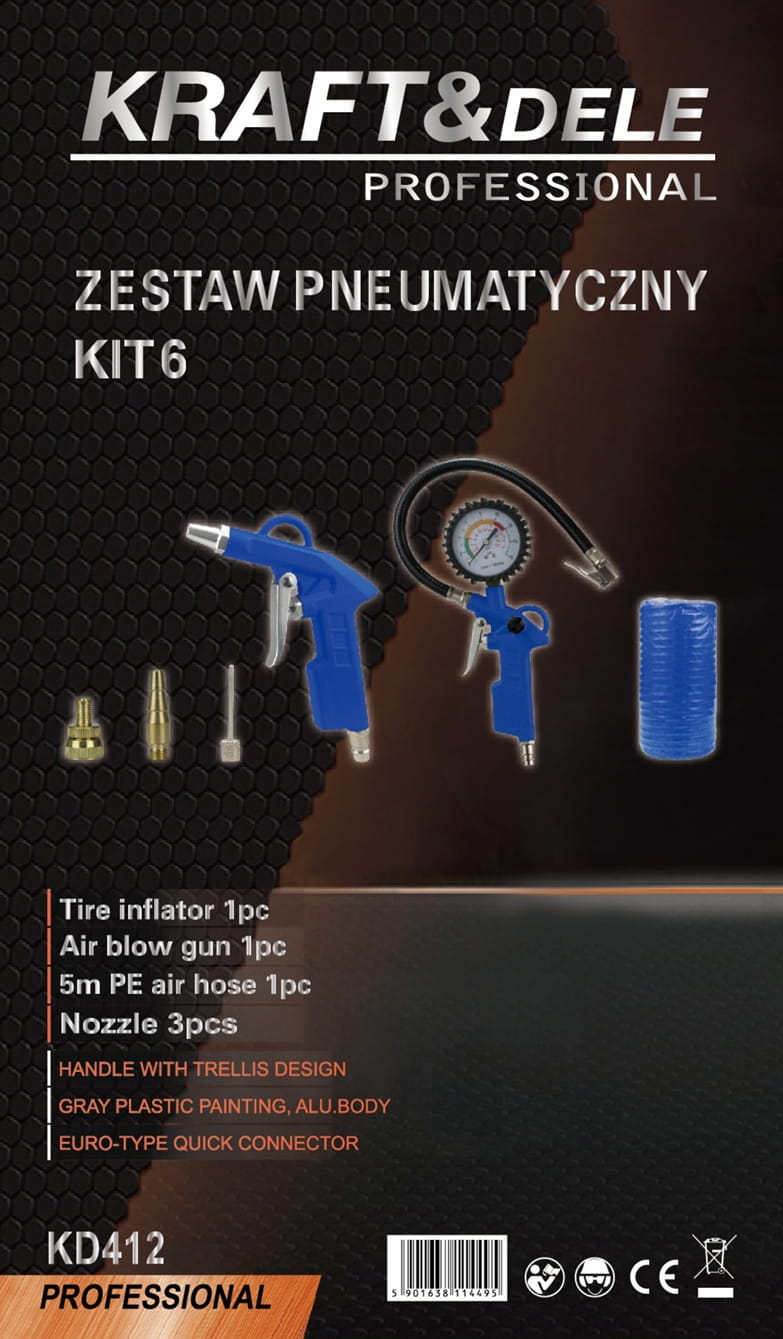 Pneumatická sada 6 prvků KD412