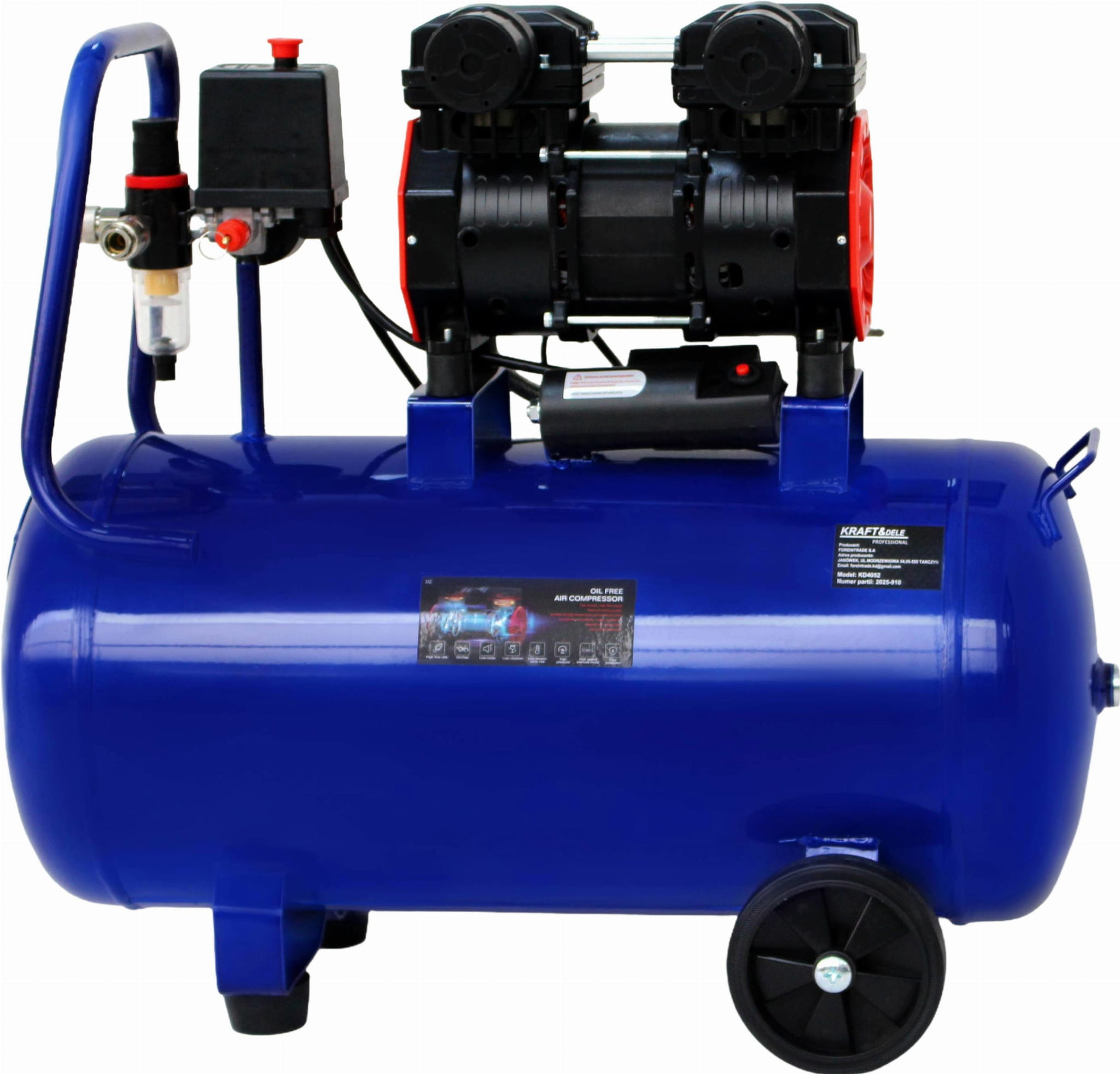 BEZOLEJOVÝ KOMPRESOR 50L 1500W 290L/min KD4052
