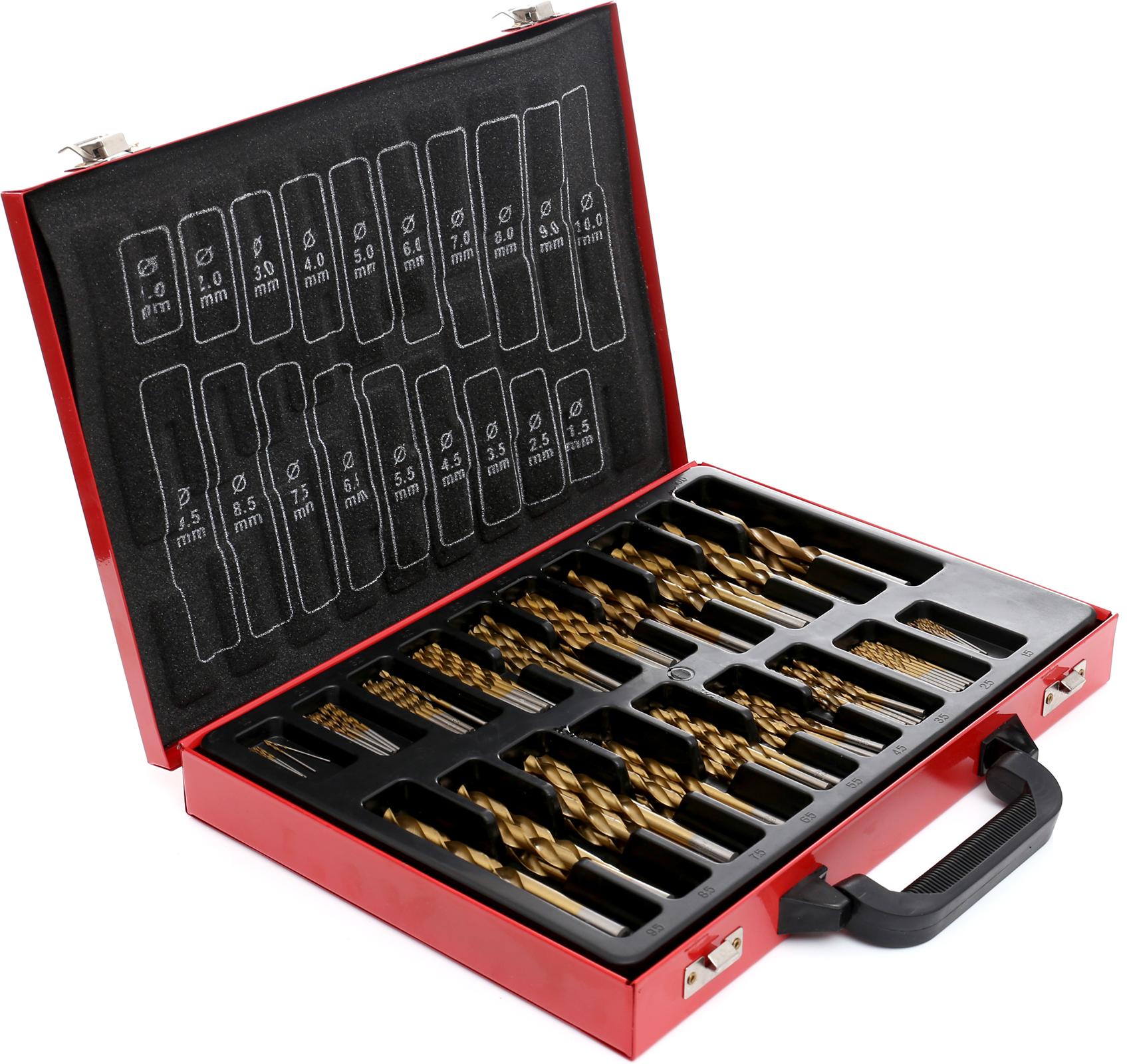Titaankattega HSS metallipuurid 170tk KD991