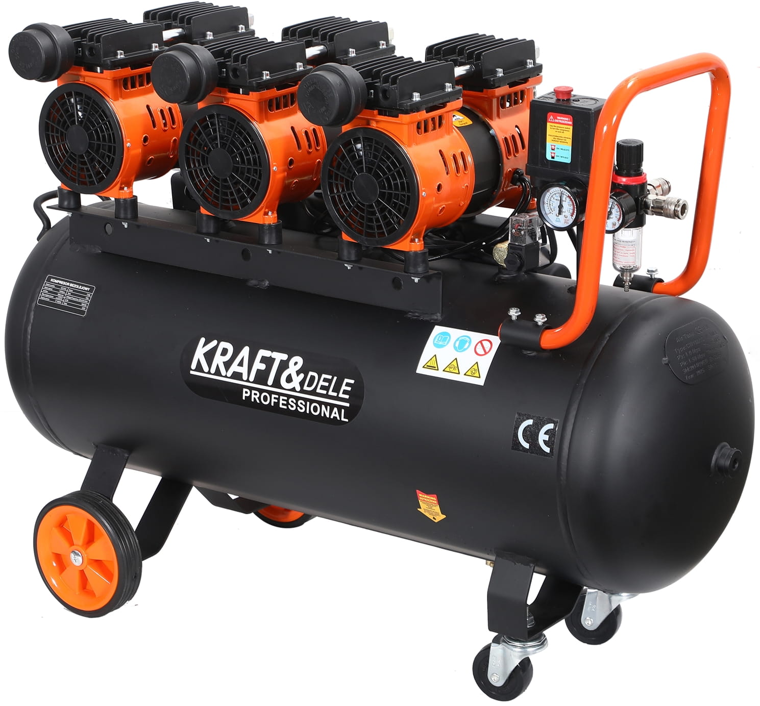 Bezolejový kompresor 100L / 3 x 1500W KD1394