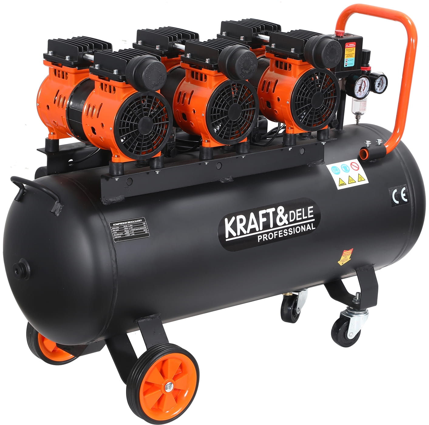 Bezolejový kompresor 100L / 3 x 1500W KD1394