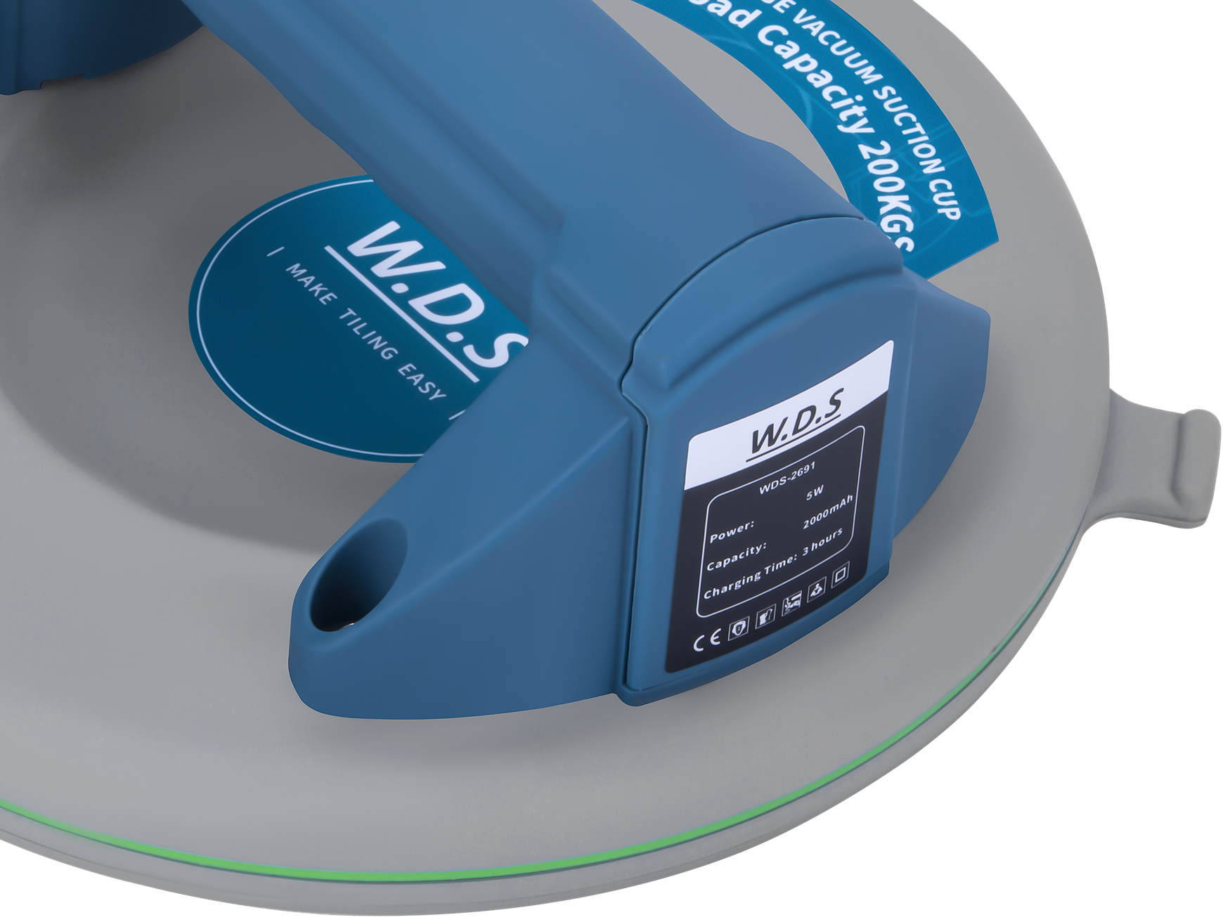 Akumulátorová přísavka 200 mm 200 kg USB-C WDS2691