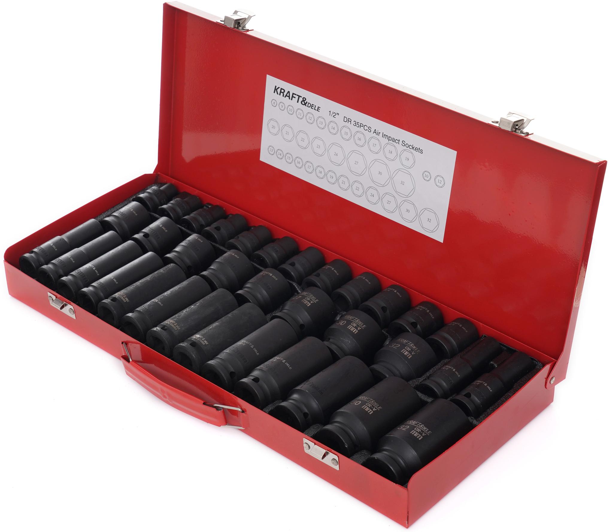 NÁSTRČNÉ KLÍČE RÁZOVÉ 1/2" 35KS. KD11756