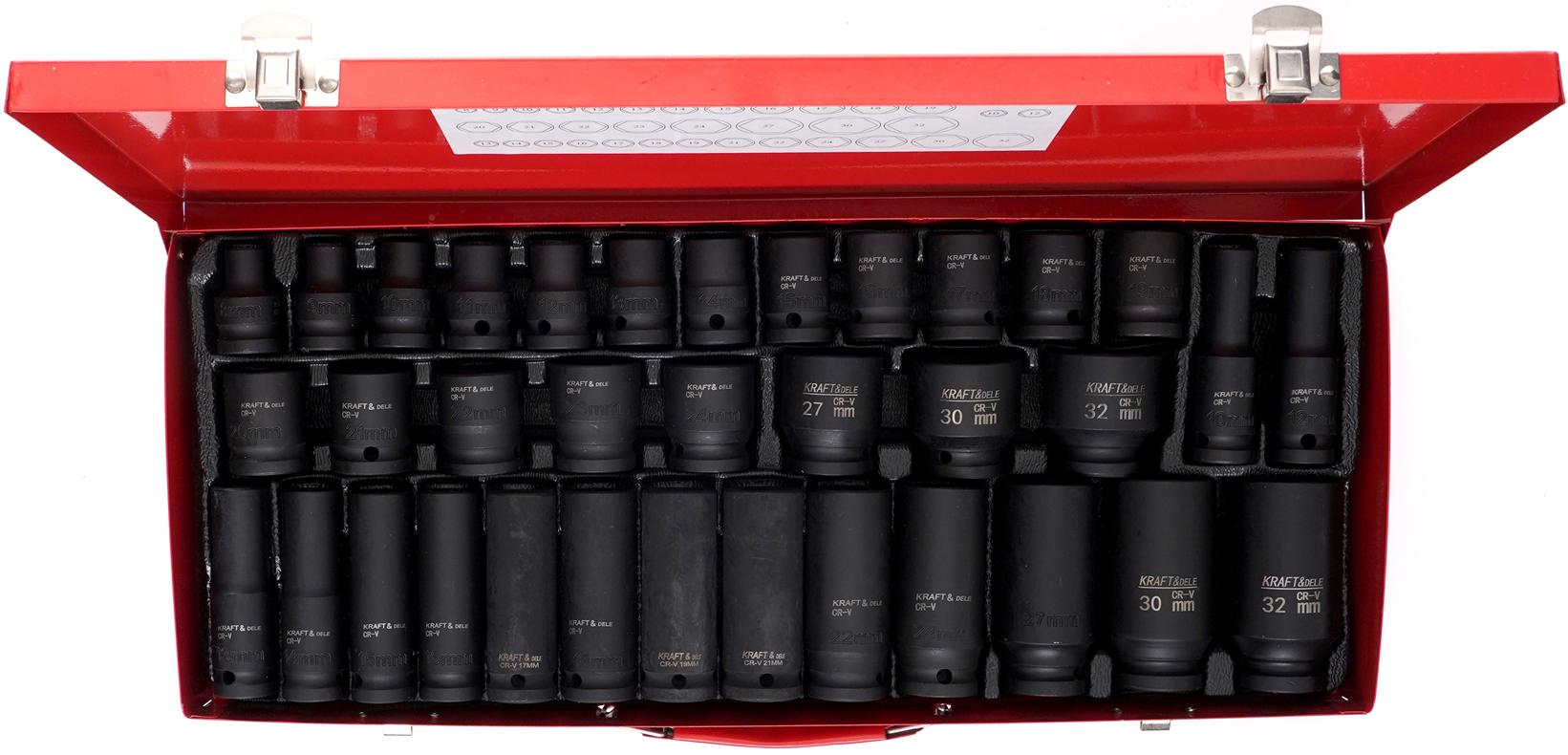 NÁSTRČNÉ KLÍČE RÁZOVÉ 1/2" 35KS. KD11756