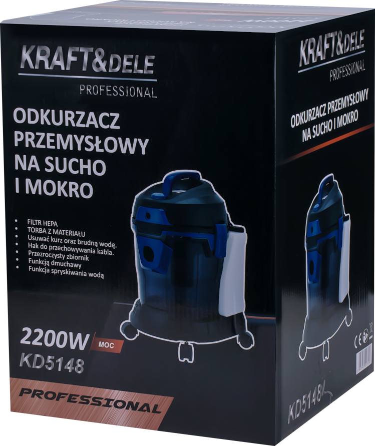 Vysavač na suché i mokré vysávání s funkcí mytí 2200W KD5148