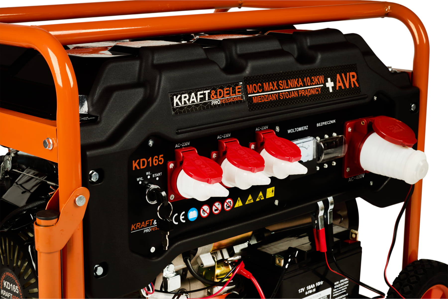 Generátor proudu 5500W 12/230V/380V KD165