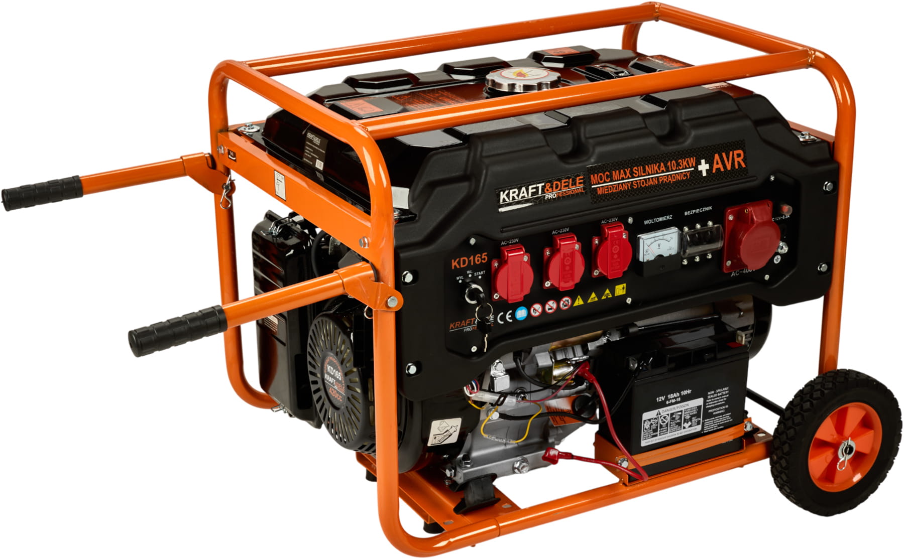 Generátor proudu 5500W 12/230V/380V KD165
