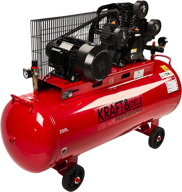 Olejový kompresor 200L 3 Písty KD1474 + Separátor