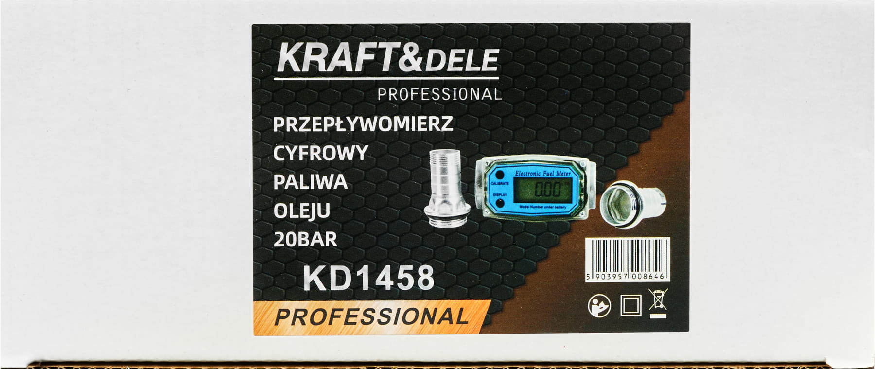 Digitální průtokoměr paliva / oleje 20 BAR KD1458