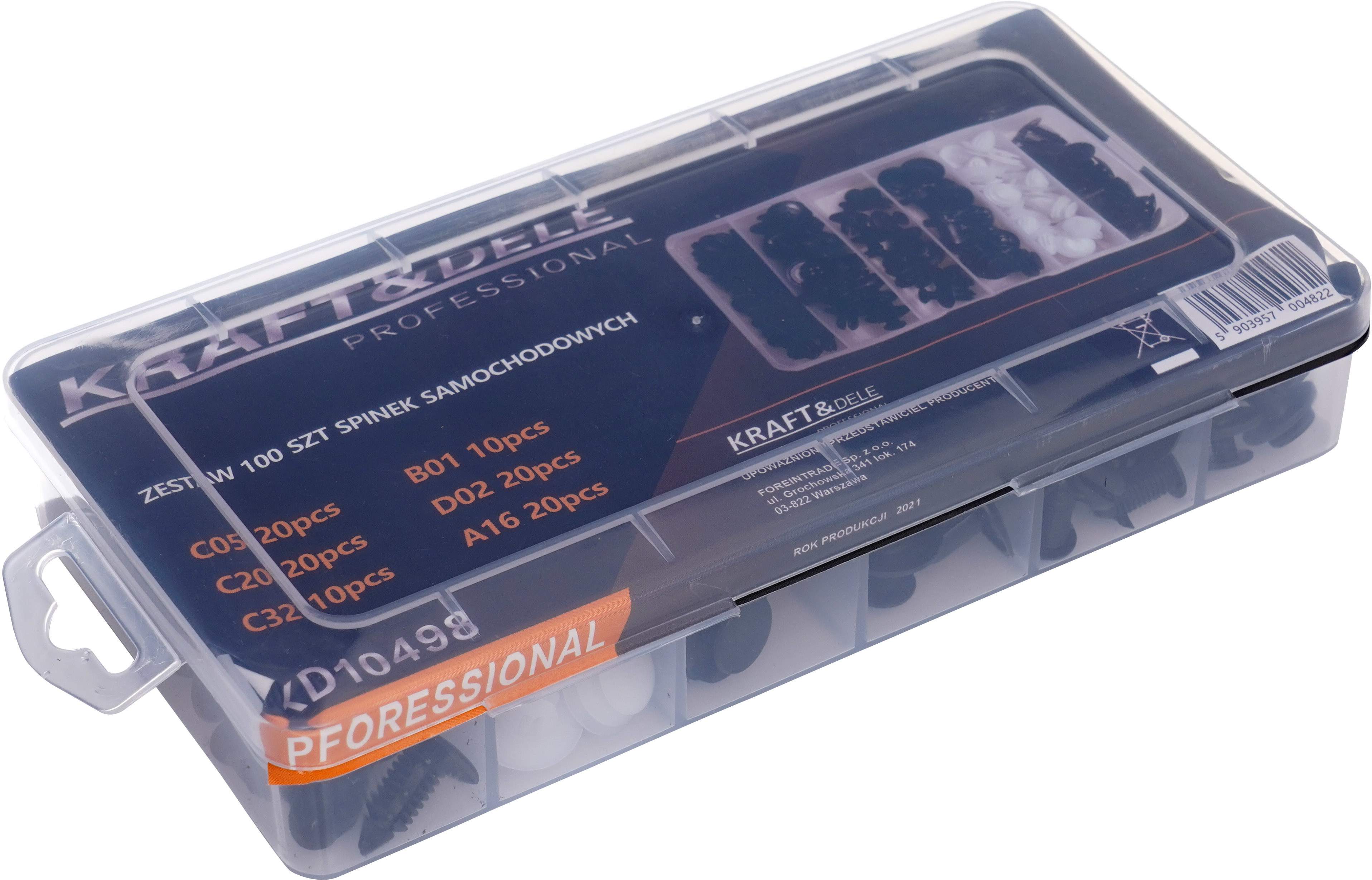 Příchytky a klipy pro upevnění čalounění 100 ks KD10498