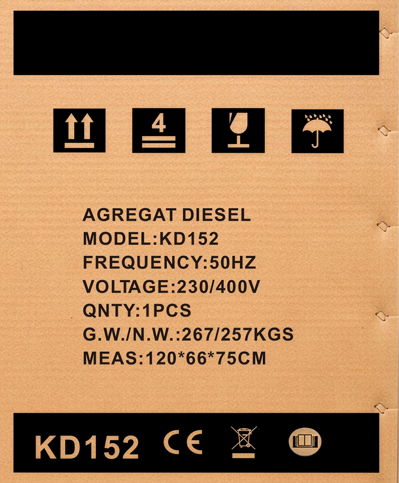 Elektrocentrála DIESEL 12/13kW KD152