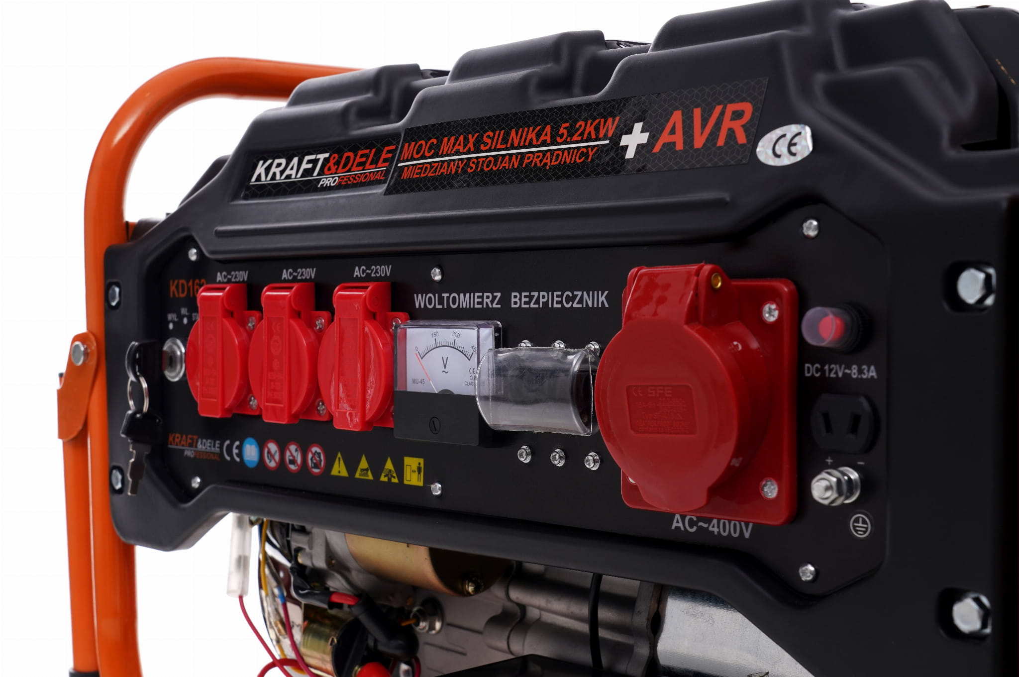 Generátor proudu 3500W 12/230V/380V KD163