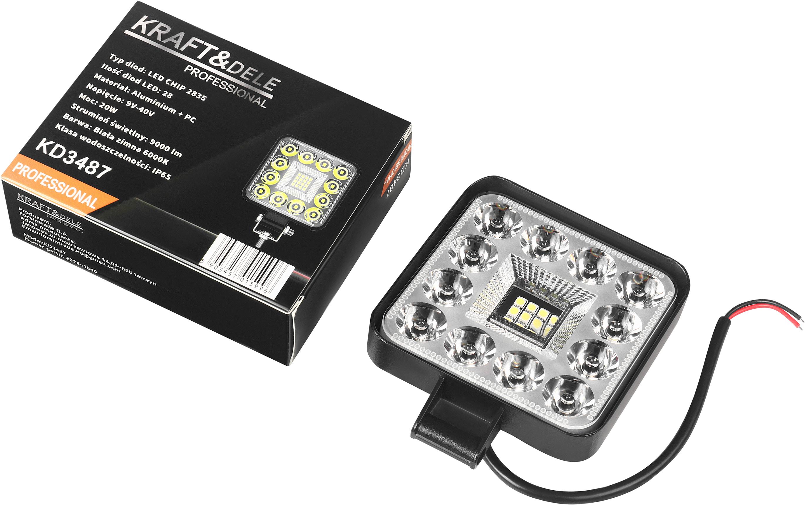Pracovní externí mini LED lampa KD3487 40W