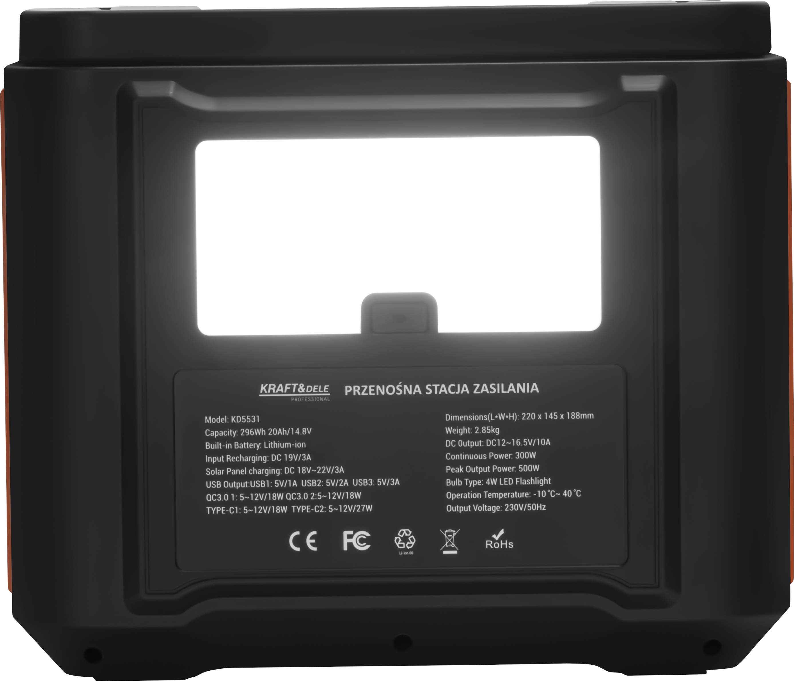 Přenosná napájecí stanice 296Wh / 14,8V KD5531