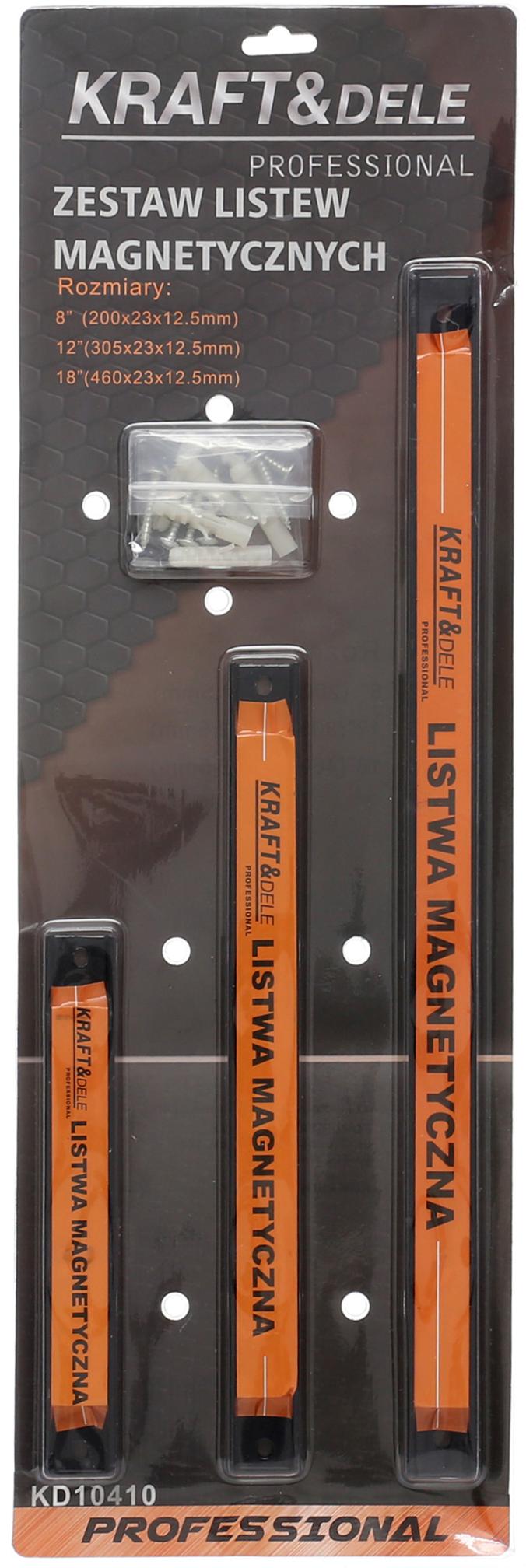 SADA MAGNETICKÝCH LIŠT 8" 12" 18" KD10410