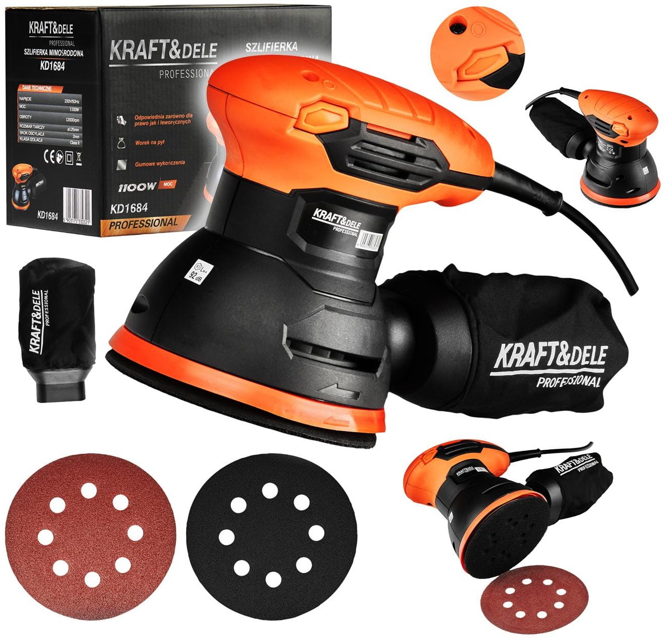 Excentrická bruska 1100W KD1684