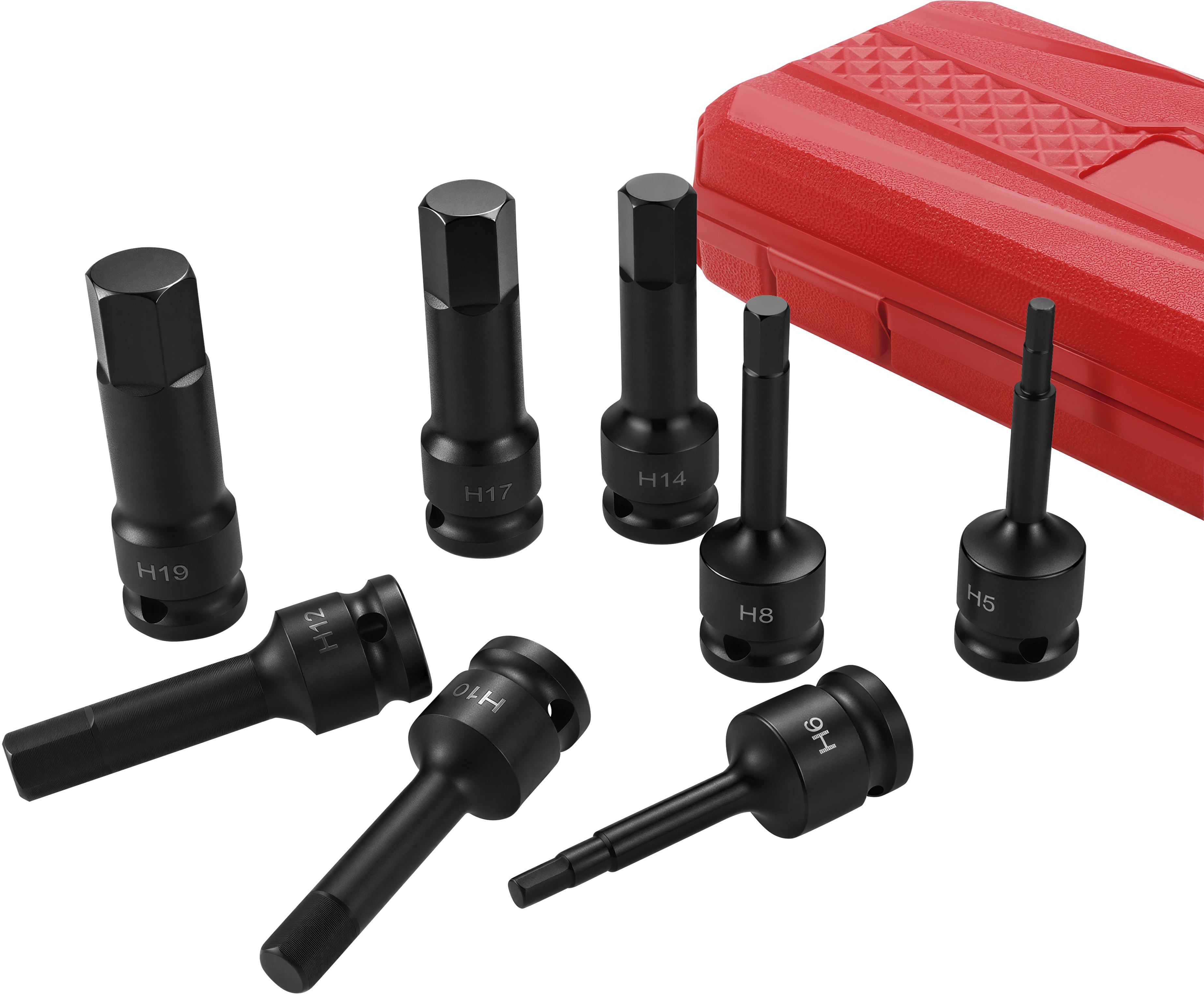 Sada rázových hlavic HEX 8ks KD5431